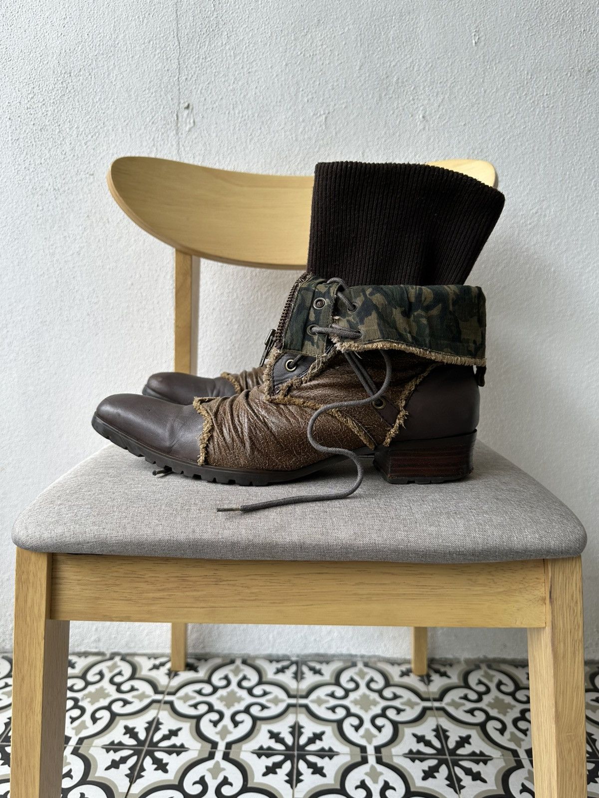 BUFFALO BOBS 2009 Buffalo Bobs double layered leather combat boots Size US 9.5 / EU 42-43 - 22 Thumbnail