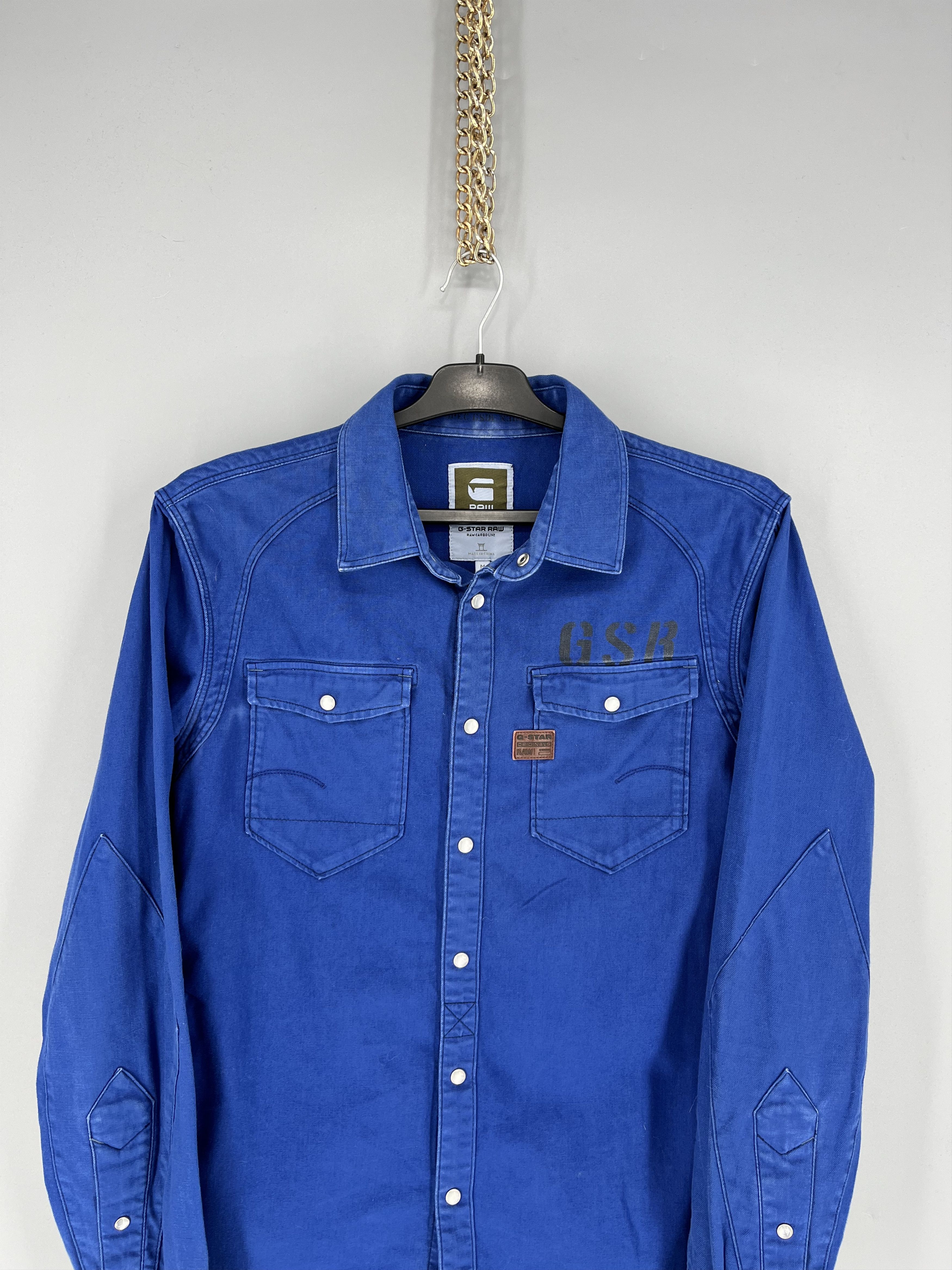 G-Star Vintage Y2K G Star Raw Men’s Navy Shirt With Big Logo Size US S / EU 44-46 / 1 - 6 Thumbnail