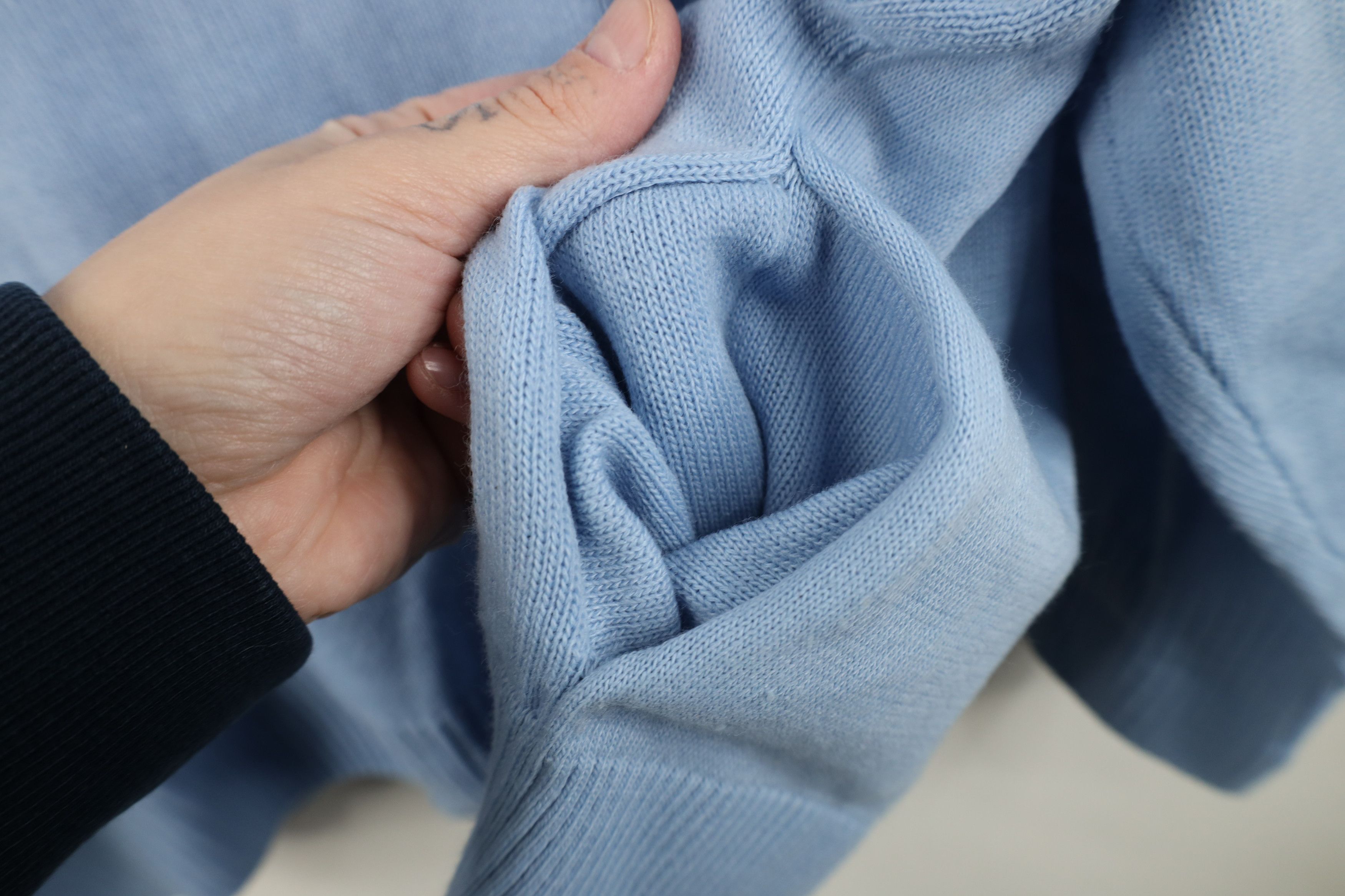 Vintage Vintage 90s Streetwear Knit Cardigan Sweater Carolina Blue Size US L / EU 52-54 / 3 - 10 Thumbnail
