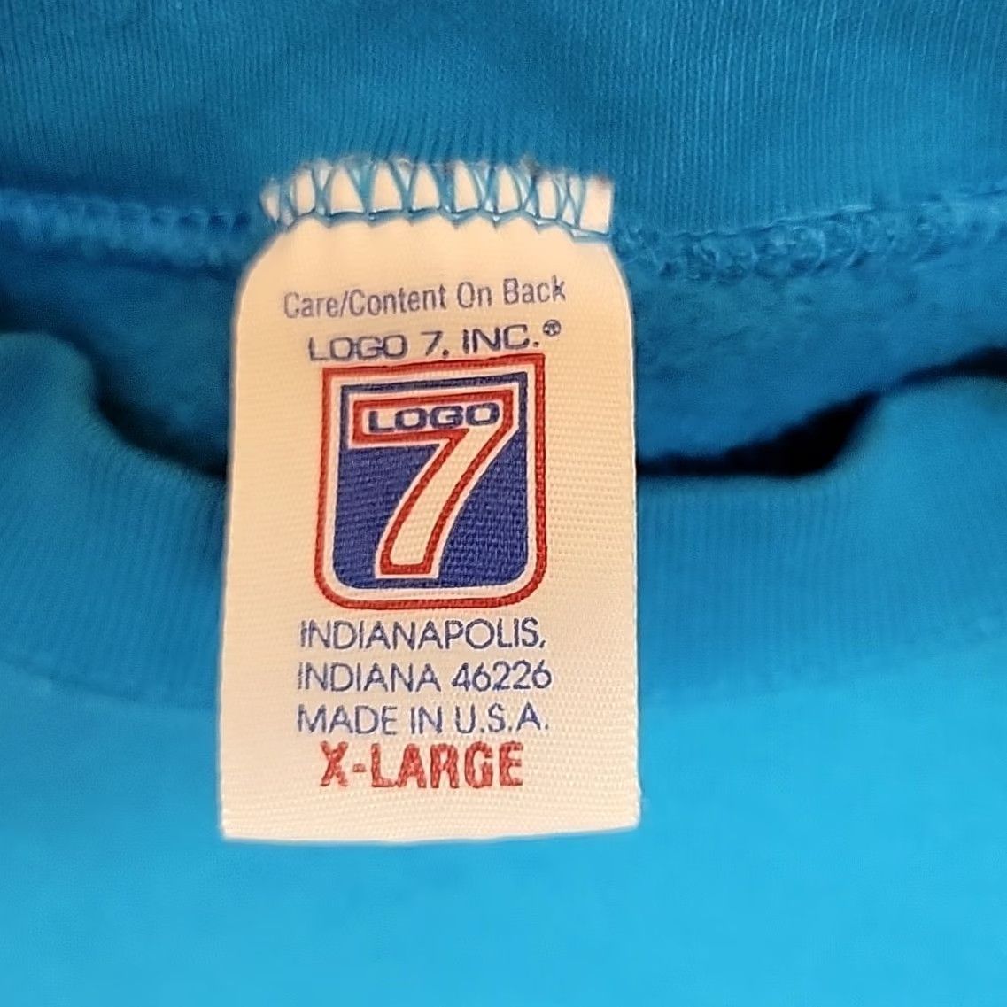 Logo 7 VINTAGE Logo 7 Sweatshirt Men XL Blue Long Sleeve Crewneck Pullover Made in USA Sweatshirt XL Blue Logo 7 Mens 90s USA American Size US XL / EU 56 / 4 - 5 Thumbnail
