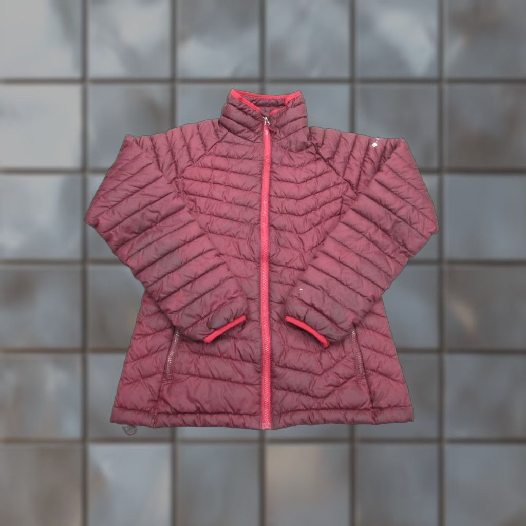 Vintage Columbia Jacket Women’s Medium Red Purple Coat Zip Puffer Omni-Heat Insulated Size M / US 6-8 / IT 42-44 - 1 Thumbnail