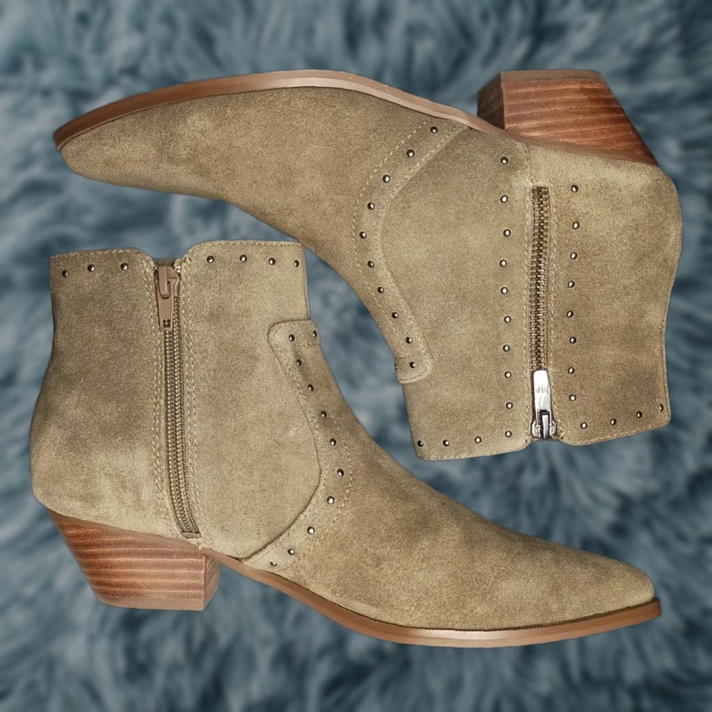 Marc Fisher Marc Fisher Wanida Ankle Boots Womens Size 8 Gray Leather Side Zip Size US 8 / IT 38 - 1 Thumbnail