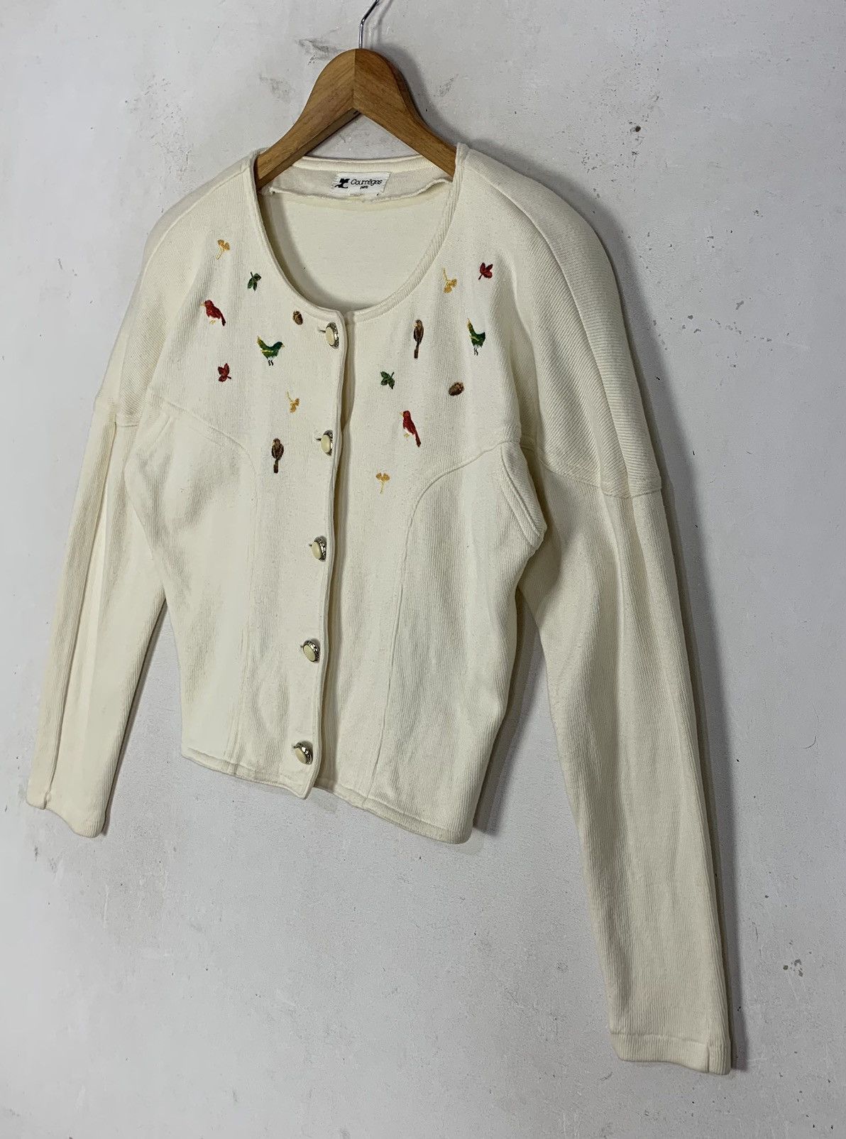 Courreges Vintage Courrèges Fashion Brand Paris Cardigan Sweatshirt Size S / US 4 / IT 40 - 8 Thumbnail