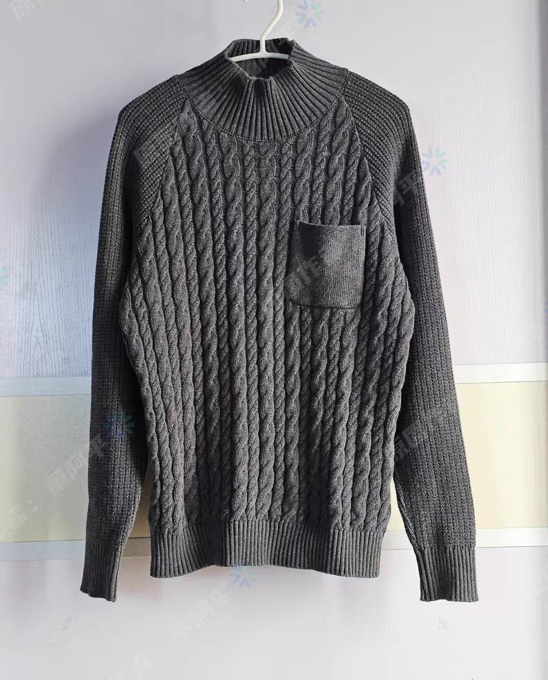 Undercover UNDERCOVER Gray Turtleneck Cable Knit Sweater Size US S / EU 44-46 / 1 - 1 Thumbnail