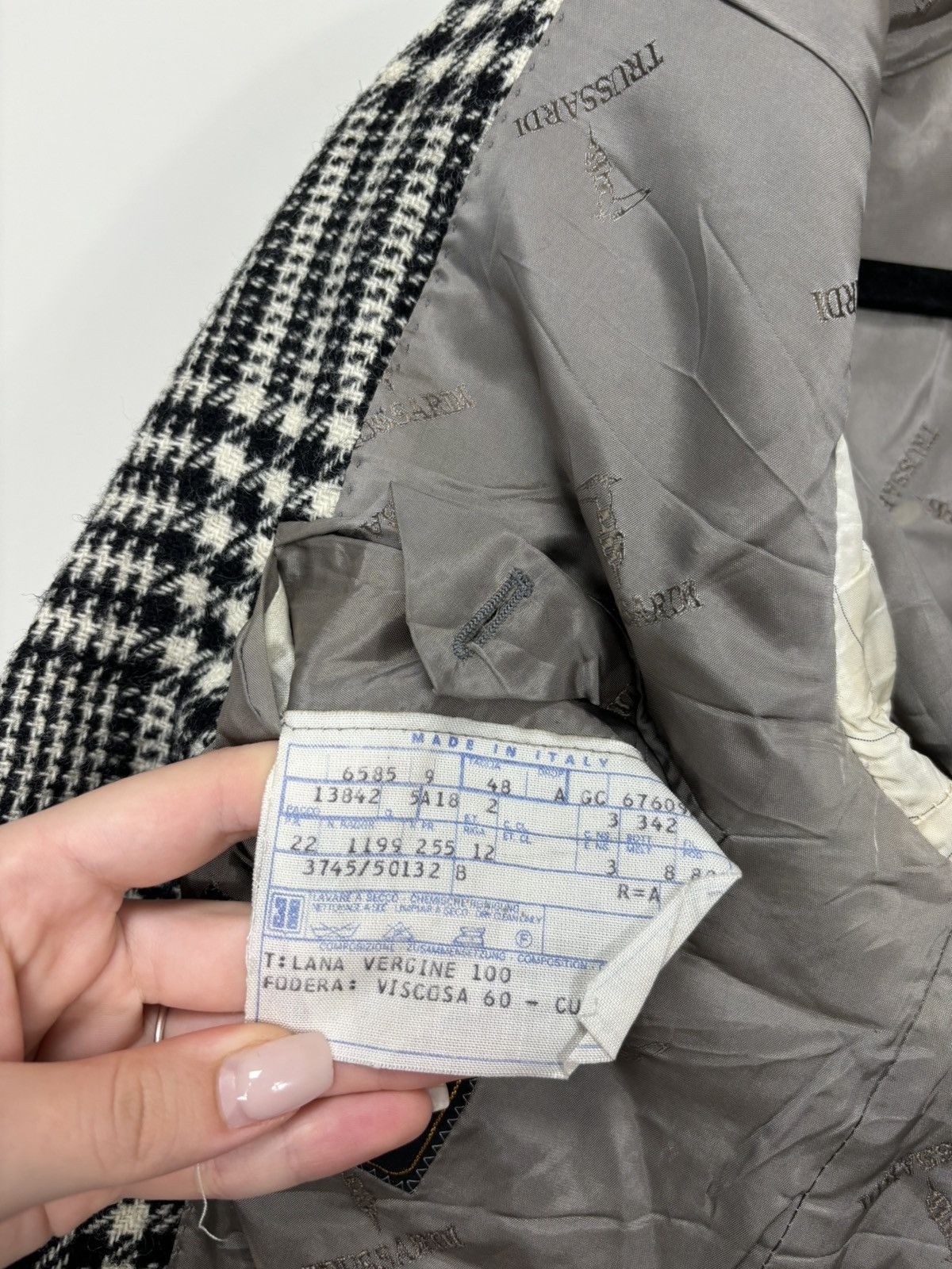 Trussardi Vintage Trussardi Men’s Tartan Check Wool Blazer Jacket Size 42R - 18 Thumbnail