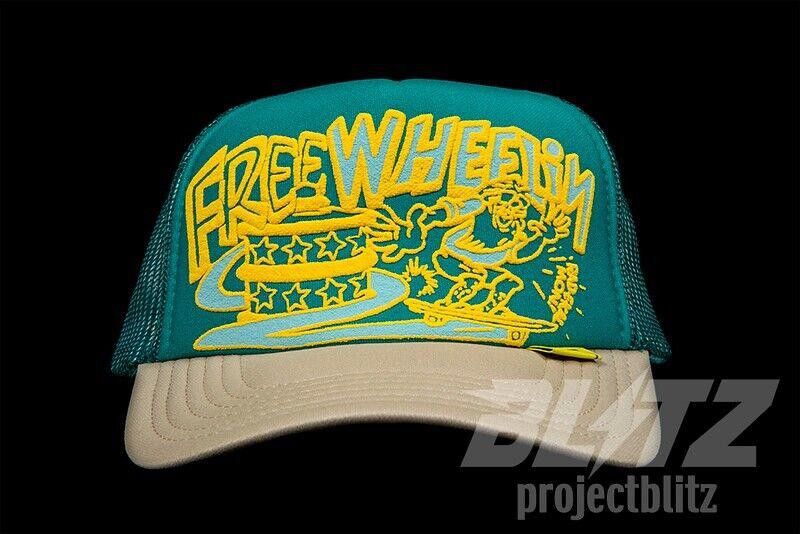 Kapital KAPITAL FREE WHEELIN TRUCKER CAP HAT TURQUOISE BEIGE Size ONE SIZE - 2 Thumbnail