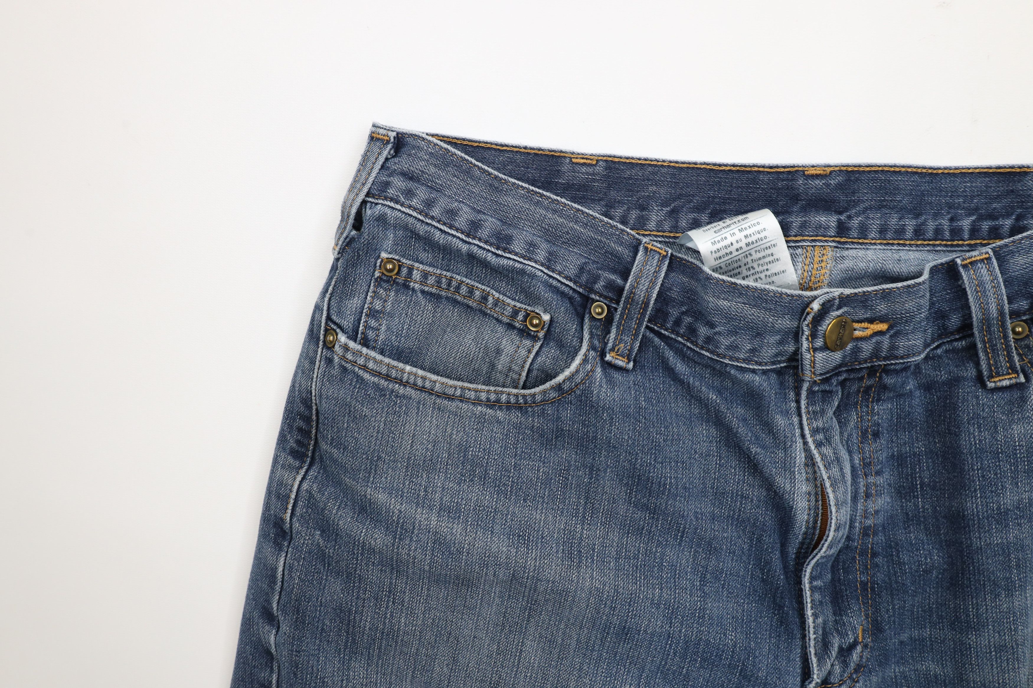 Carhartt × Vintage Vintage Y2K Carhartt Relaxed Fit Dungaree Denim Jeans Blue Size US 36 / EU 52 - 8 Thumbnail
