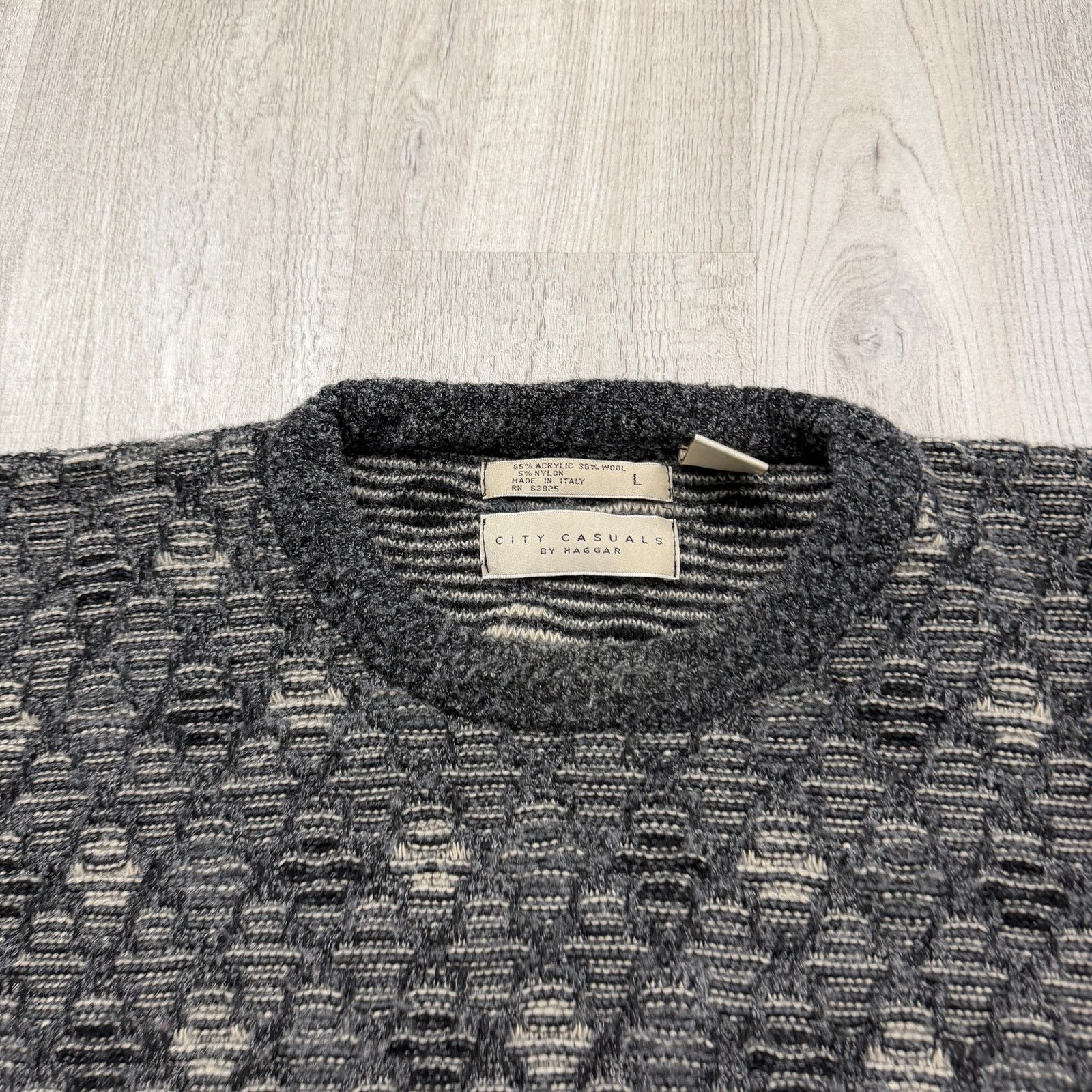 Vintage Vintage City Casuals Sweater Men's Large Geometric Knit Size US L / EU 52-54 / 3 - 3 Thumbnail