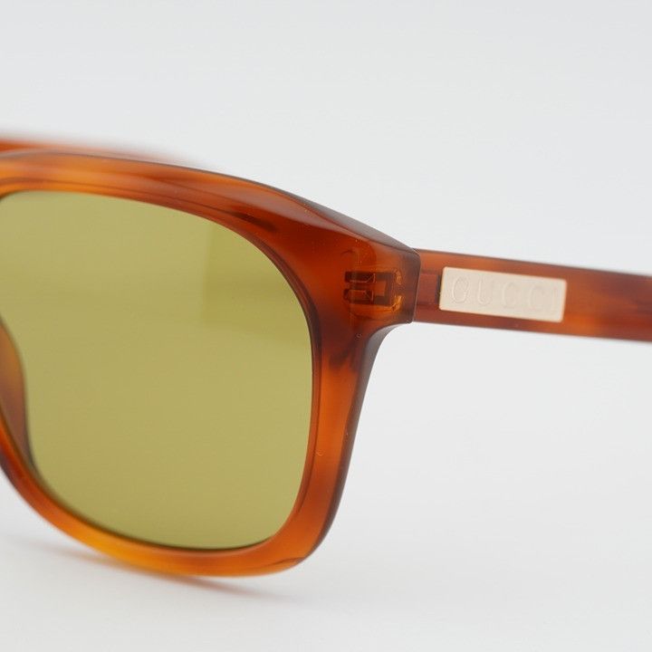 Gucci Gucci GG2077S 005 Sunglasses Havana Square Frame, Green Size ONE SIZE - 9 Thumbnail