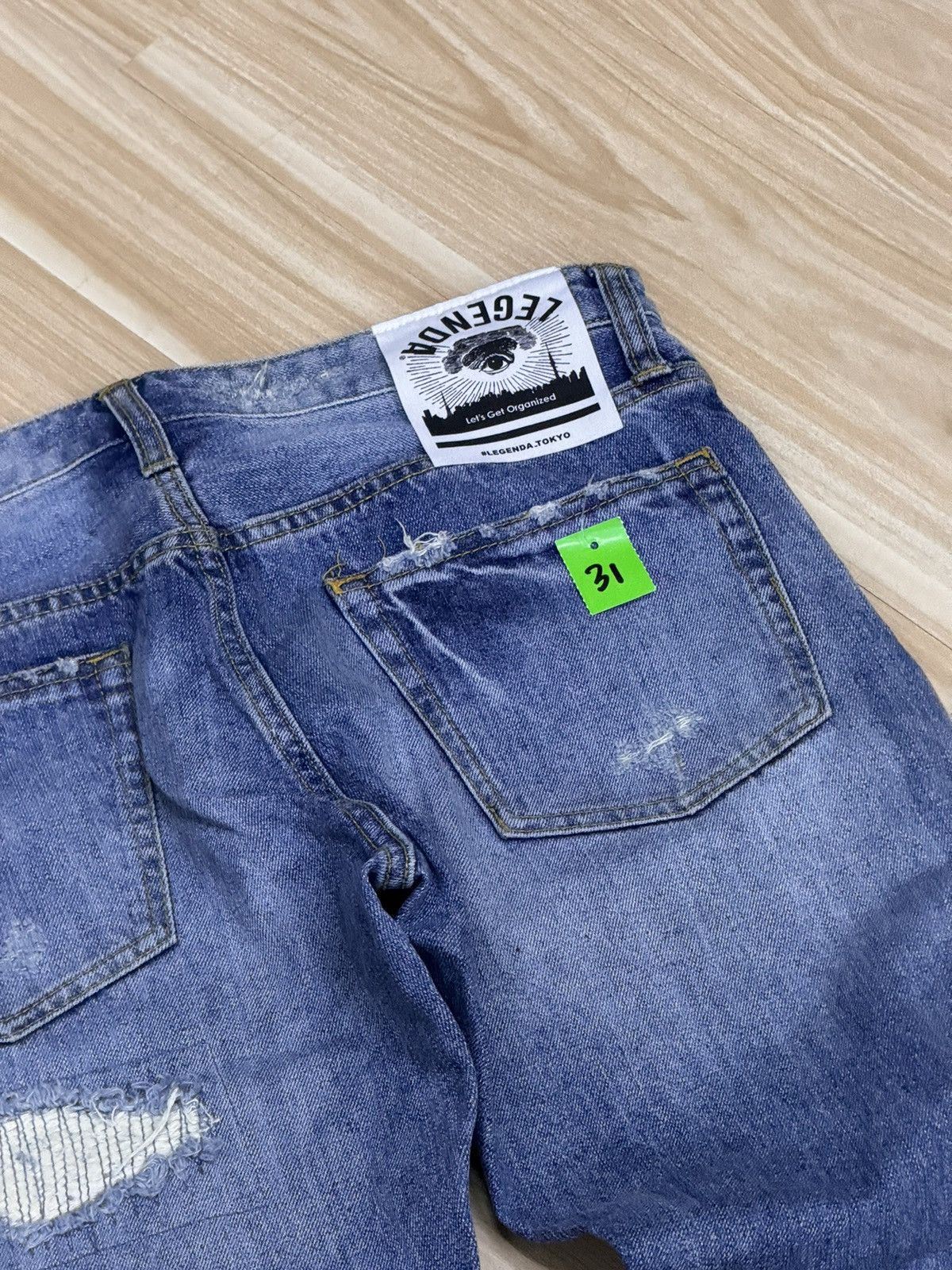 Japanese Brand Legenda Tokyo Denim Jeans Rags size 32 Size 32" / US 10 / IT 46 - 3 Thumbnail
