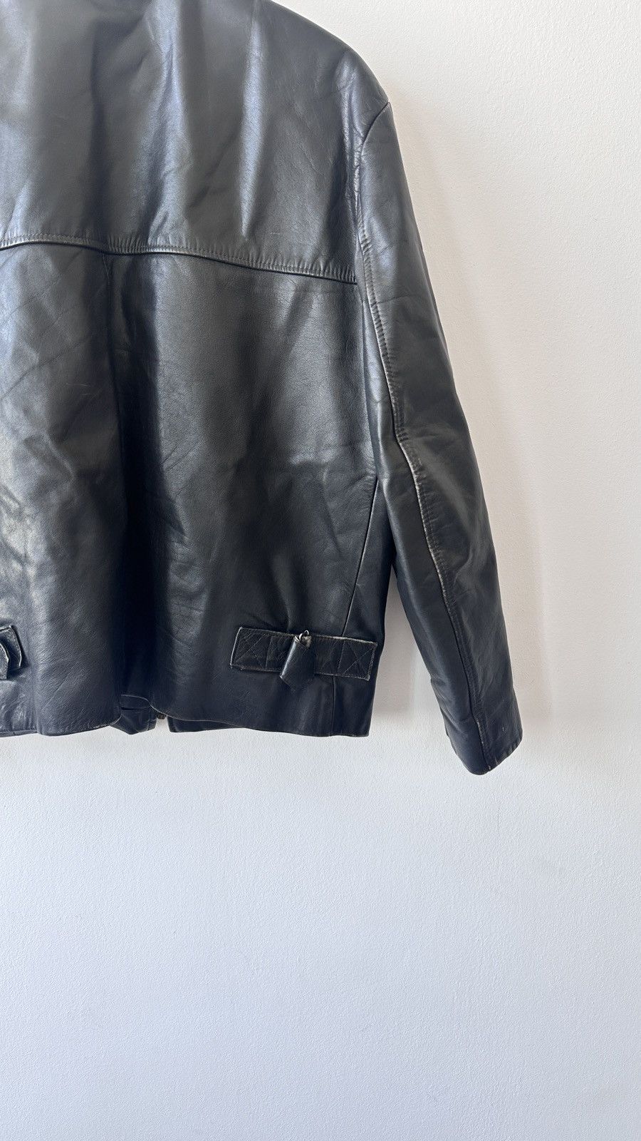 Other Genuine Leather Cafe Racer Jacket Distressed Moto Biker Size US L / EU 52-54 / 3 - 14 Thumbnail