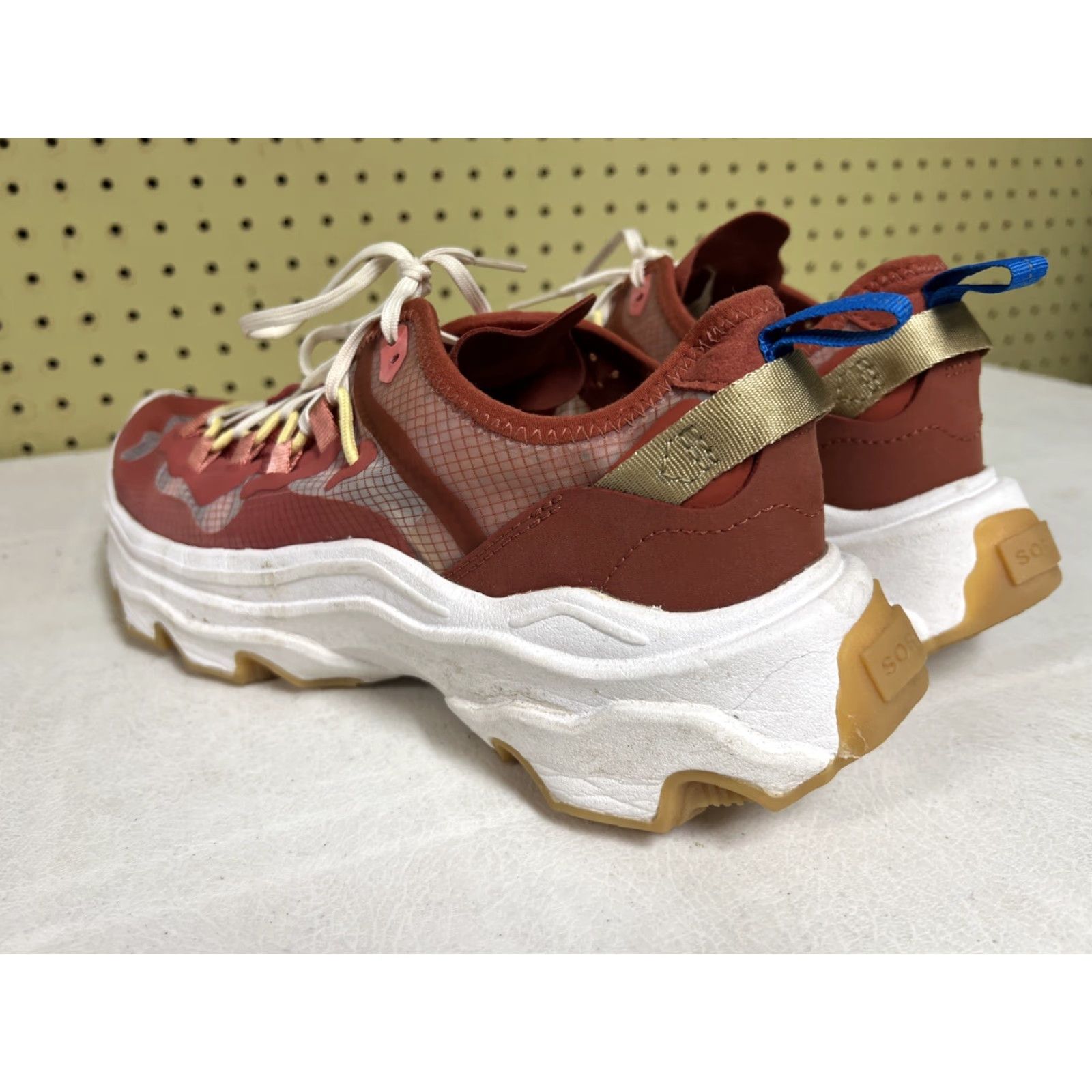 SOREL Sorel Kinetic Breakthru Tech Lace Sneaker Red 12 Women Shoe Lace Up Size US 10 / IT 40 - 5 Thumbnail