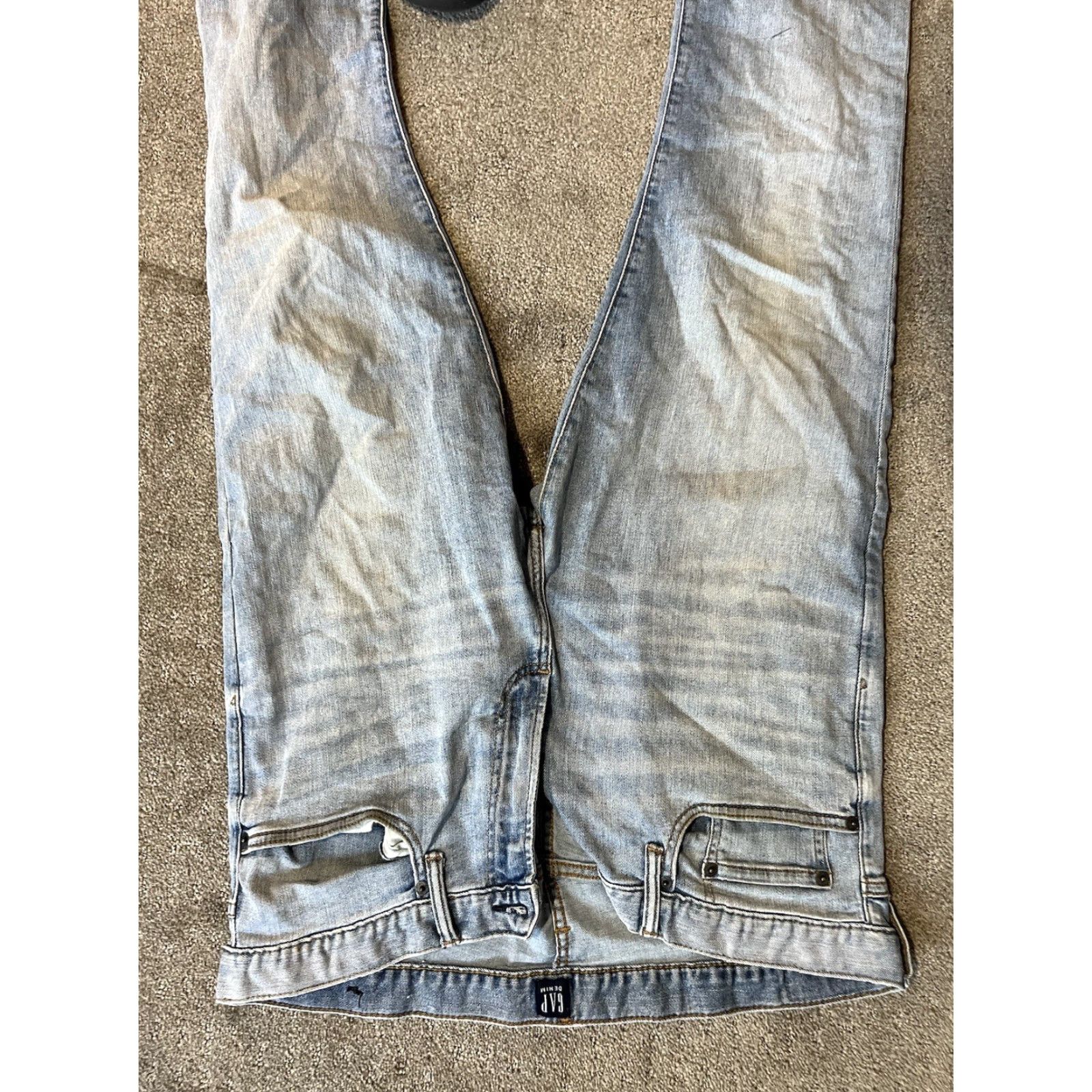 Gap Gap Jeans Mens 34X32 Blue Skinny Denim Pants Mid Rise Light Wash 5-Pocket Design Slim Modern Casual Mens Size US 34 / EU 50 - 4 Thumbnail