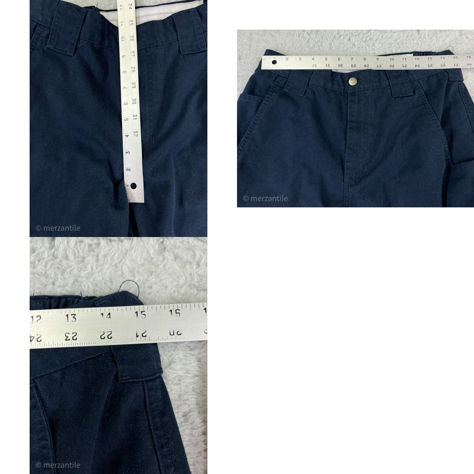 Vintage WearGuard Pants Men 34x34 Blue Cargo Uniform Work Polyester Blend Canvas EMT Trades Size US 34 / EU 50 - 9 Thumbnail