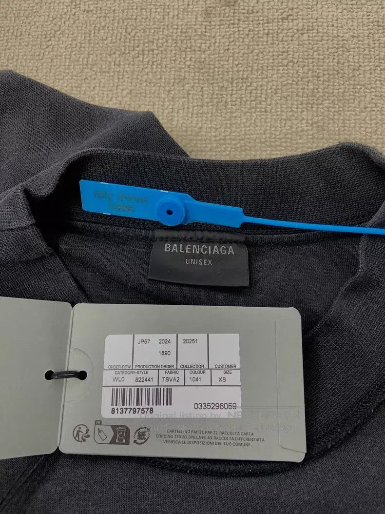 Balenciaga Balenciaga Logo Letter Solid Color Short Sleeve T-Shirt Size US XXS / EU 40 - 7 Thumbnail