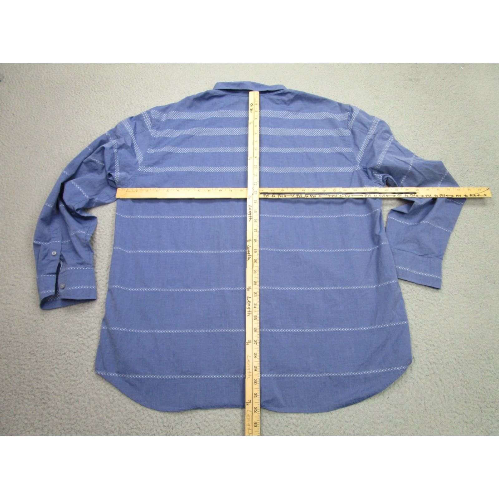 Tommy Bahama VINTAGE Tommy Bahama Shirt Mens 2XL Blue Striped Cotton Button-Up Casual Aloha Beach Hawaiian Preppy Mens Size US XXL / EU 58 / 5 - 5 Thumbnail