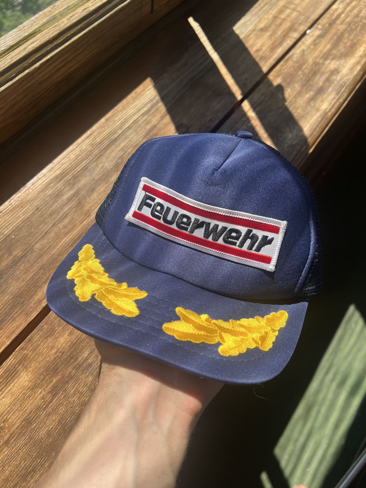 Vintage Vintage 90s German Feuerwehr Hat Cap Size ONE SIZE - 2 Thumbnail