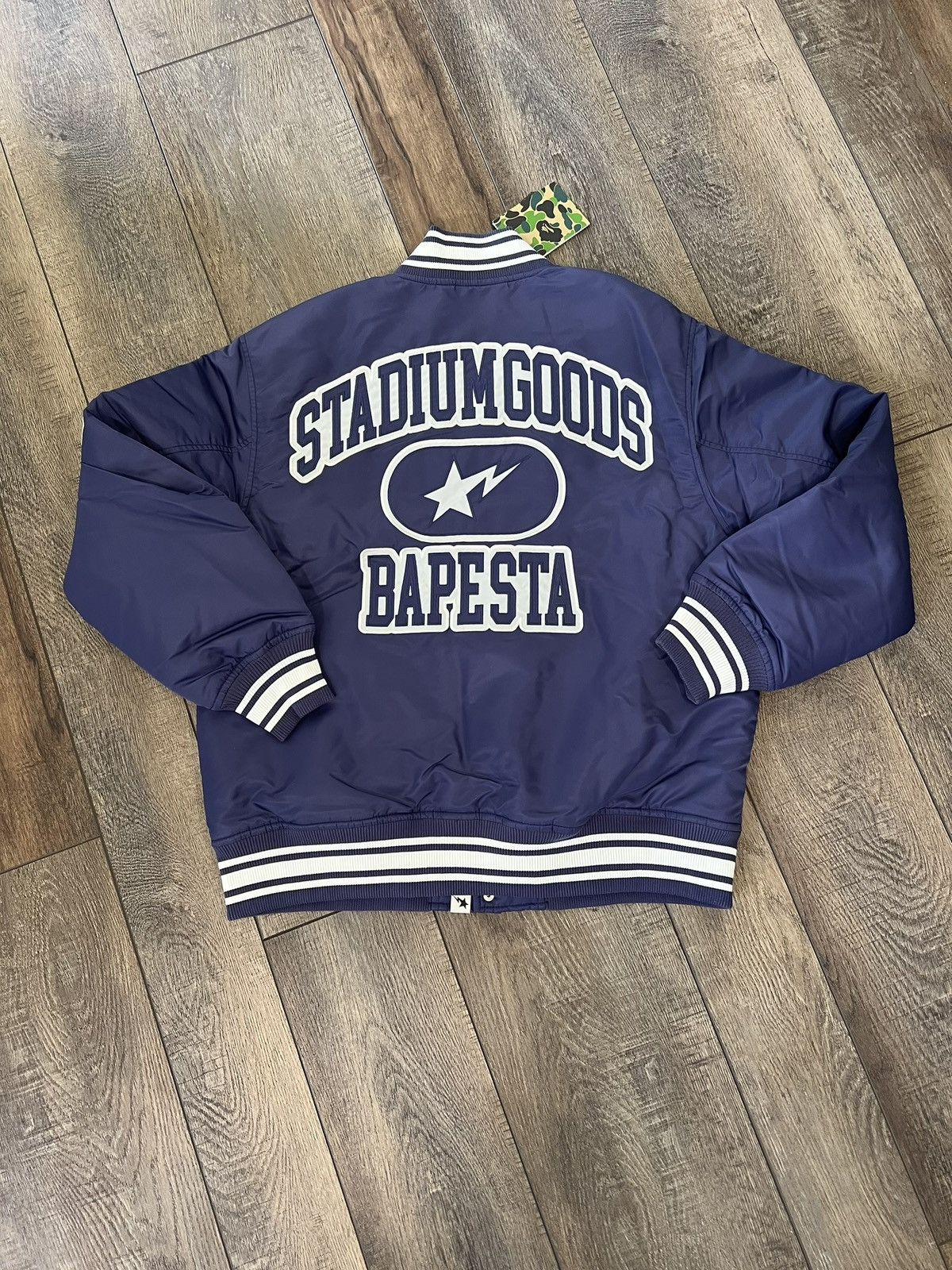 Bape × Stadium Goods Bape Stadium Goods Varisty Jacket Size US M / EU 48-50 / 2 - 2 Thumbnail