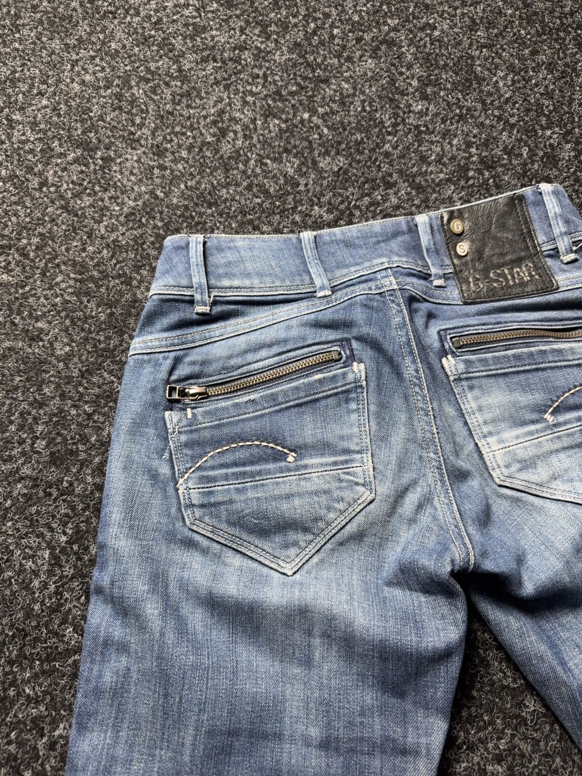 G-Star 00s G-Star RAW 3301 Distressed Punk Rock Denim Jeans Y2K Size 25" / US 0 / IT 36 - 14 Thumbnail