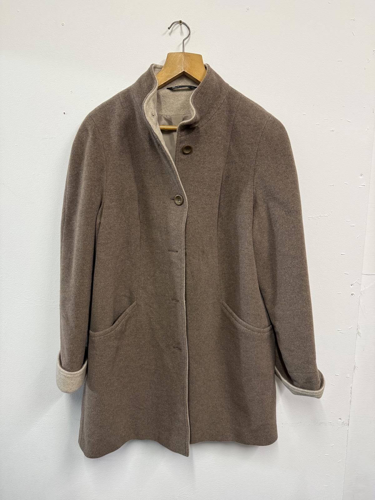 Other BHS Taupe Wool Blend Coat Size UK 16 EUR 44 Size XL / US 12-14 / IT 48-50 - 1 Thumbnail