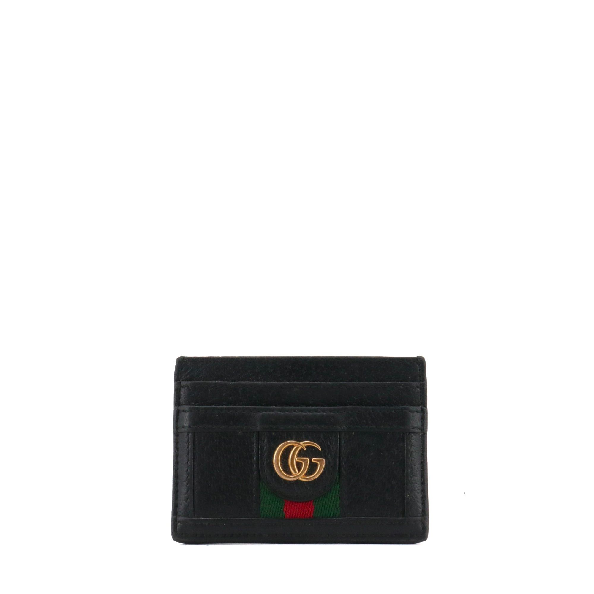 Gucci GUCCI - Gucci Ophidia card holder in black grained leather Size ONE SIZE - 1 Thumbnail