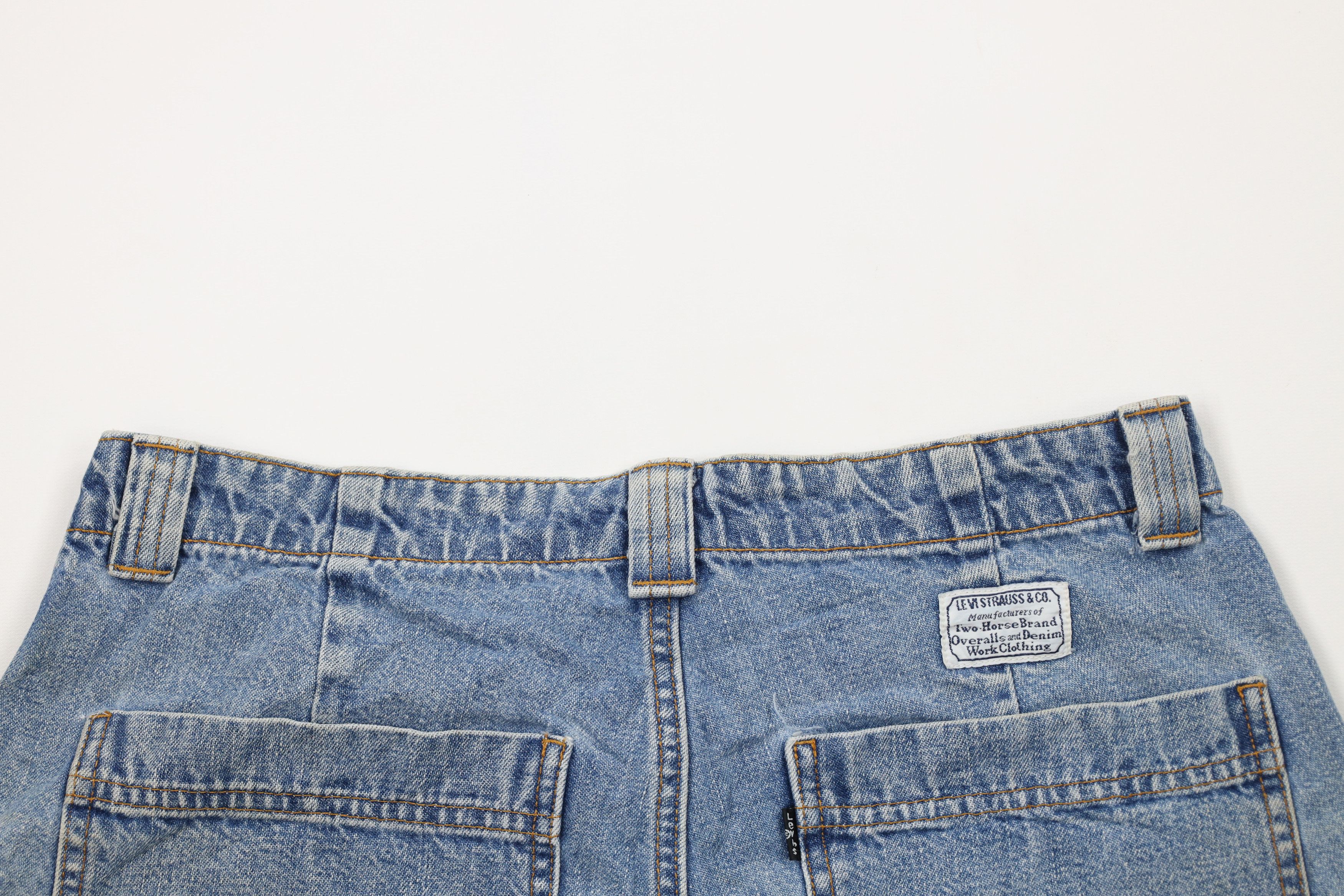 Levi's × Vintage Vintage 90s Levis Big Pocket Dungaree Denim Jean Shorts Size 32" / US 10 / IT 46 - 11 Thumbnail