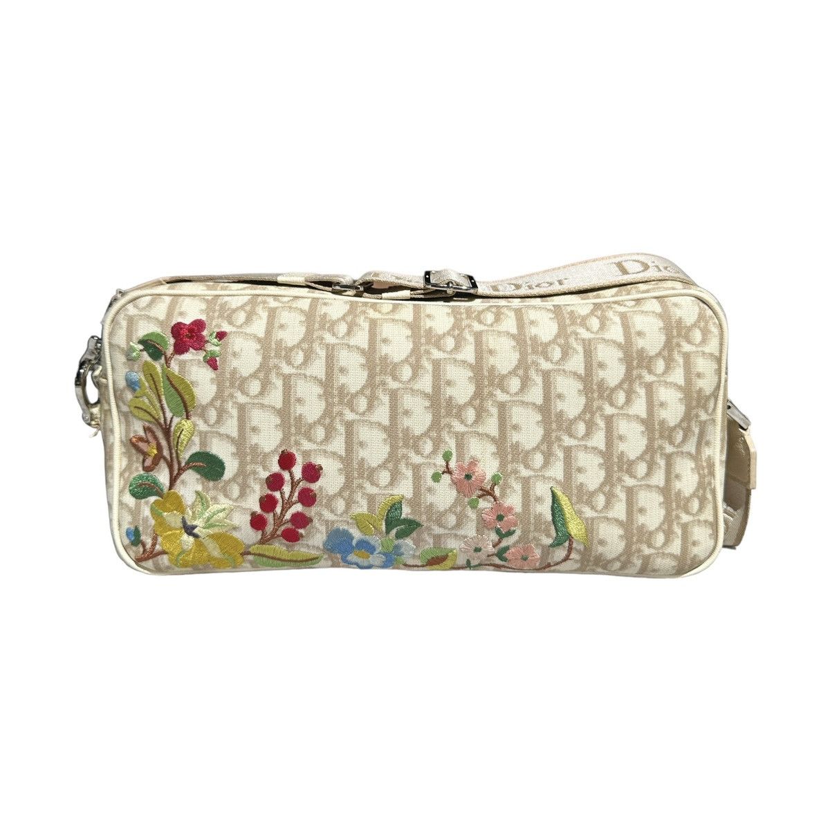 Vintage Floral embroidered Dior monogram crossbody