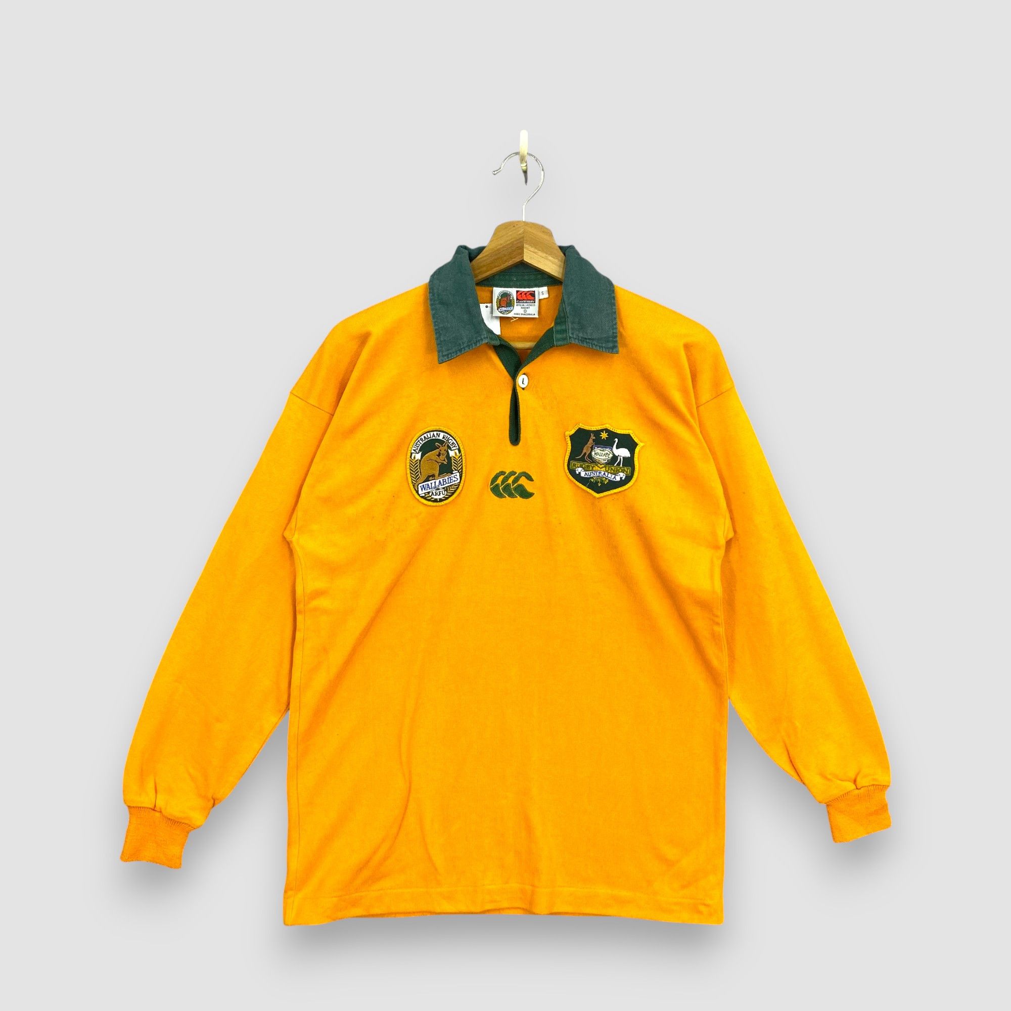 Canterbury of New Zealand Vintage 90s Canterbury Australia Wallabies Rugby Shirt Size US S / EU 44-46 / 1 - 1 Thumbnail