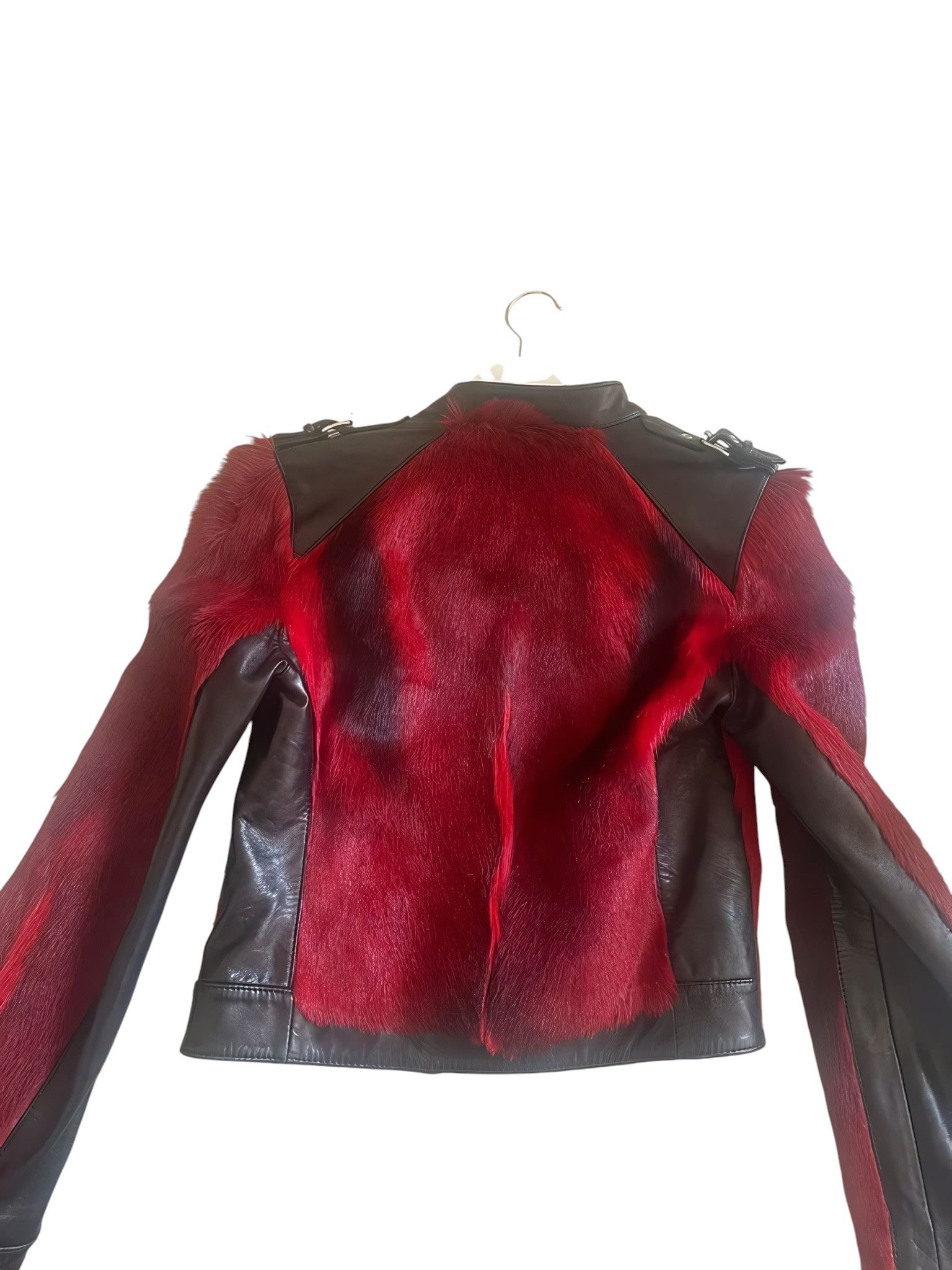 Dolce & Gabbana F/W 2001 GOAT FUR LEATHER BIKER JACKET Size S / US 4 / IT 40 - 3 Thumbnail