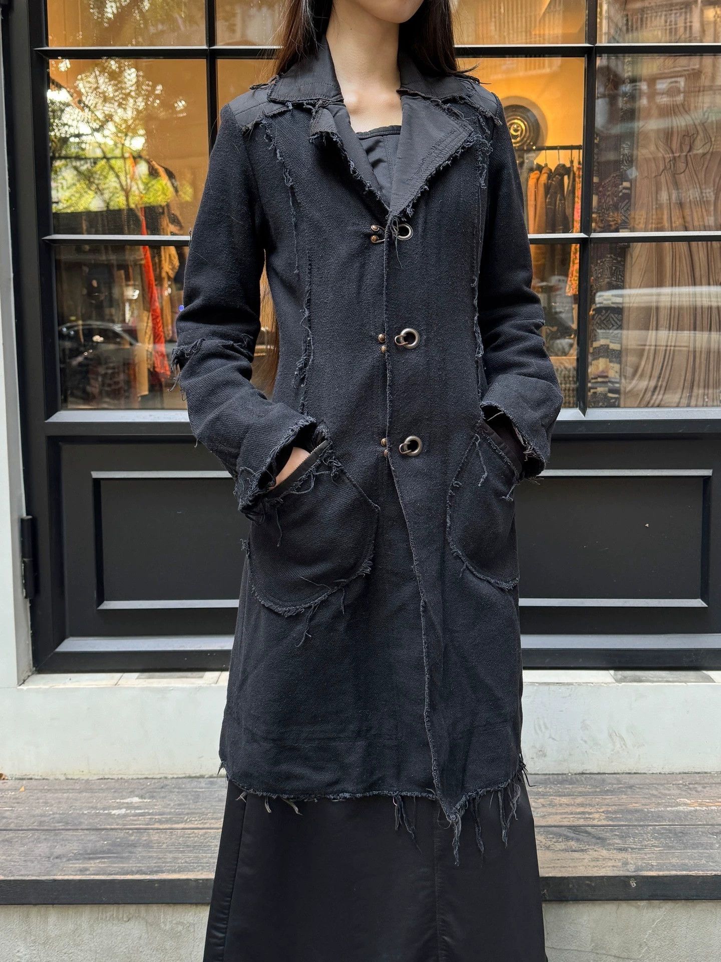 Diesel Diesel Vintage Distressed Denim Lapel Long Coat XS Size XS / US 0-2 / IT 36-38 - 7 Thumbnail