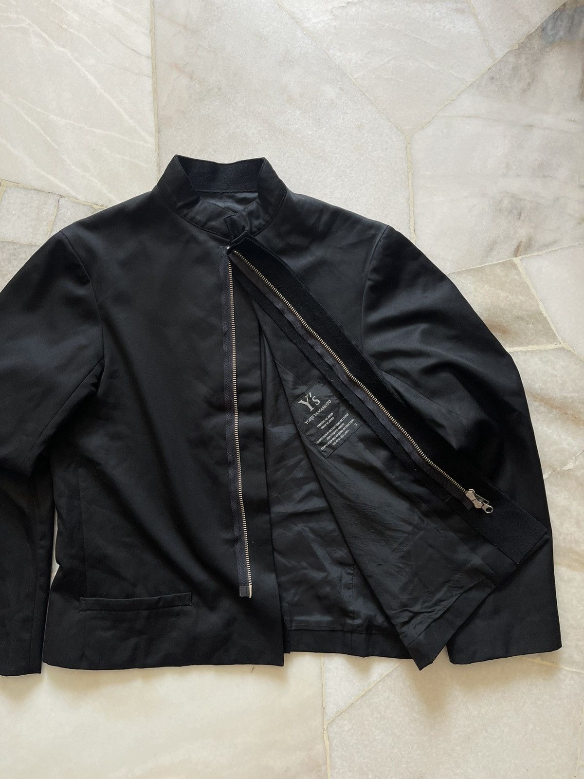 Yohji Yamamoto Yohji Yamamoto Mandarin Collar Crop Jacket 10 Size US M / EU 48-50 / 2 - 9 Thumbnail
