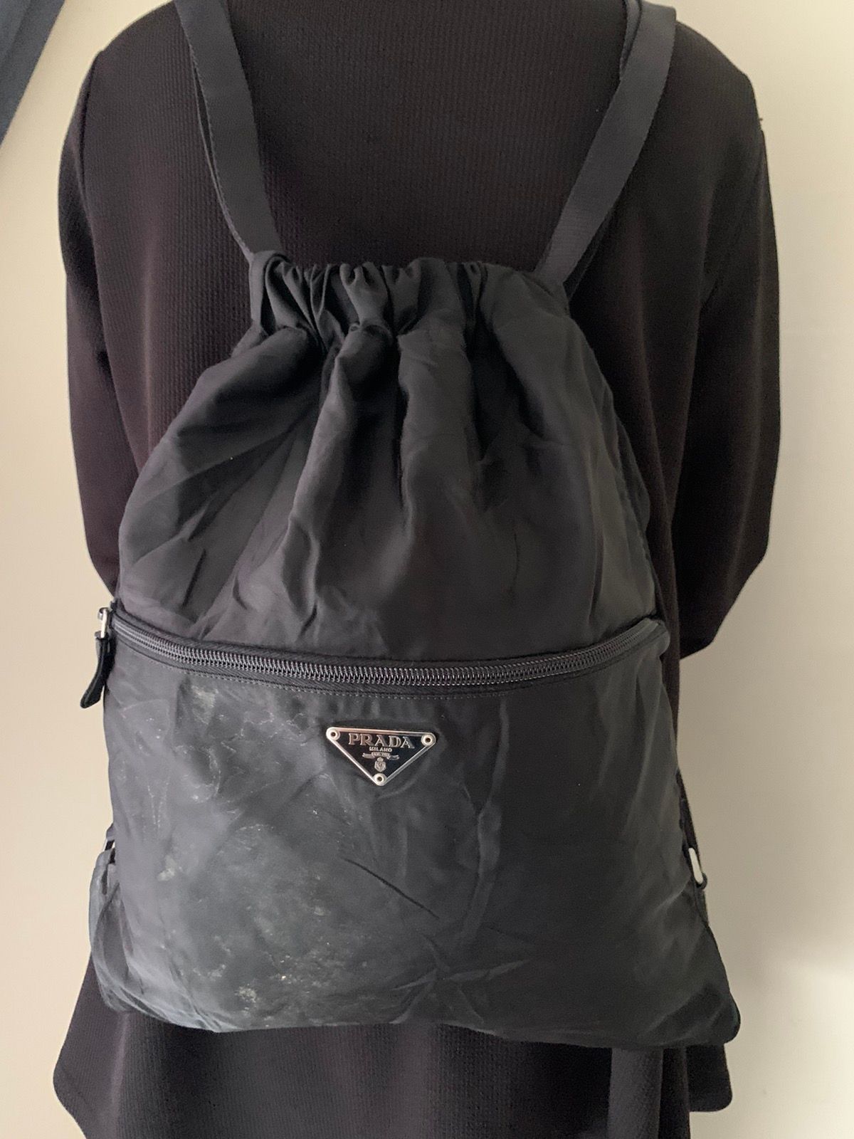 Pre-owned Prada X Vintage Prada Black Large Backpack