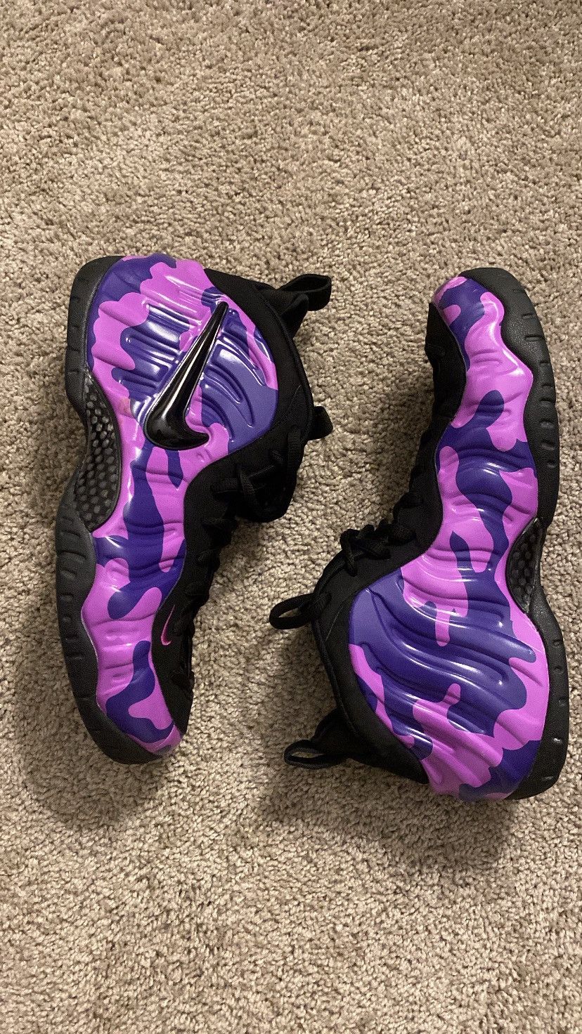 Nike Nike Air Foamposite Pro Purple Camo Size US 11.5 / EU 44-45 - 1 Thumbnail