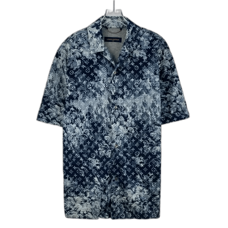 Louis Vuitton Louis Vuitton Blue TieDye Logo Short Sleeve Shirt-2506 Size US M / EU 48-50 / 2 - 1 Thumbnail
