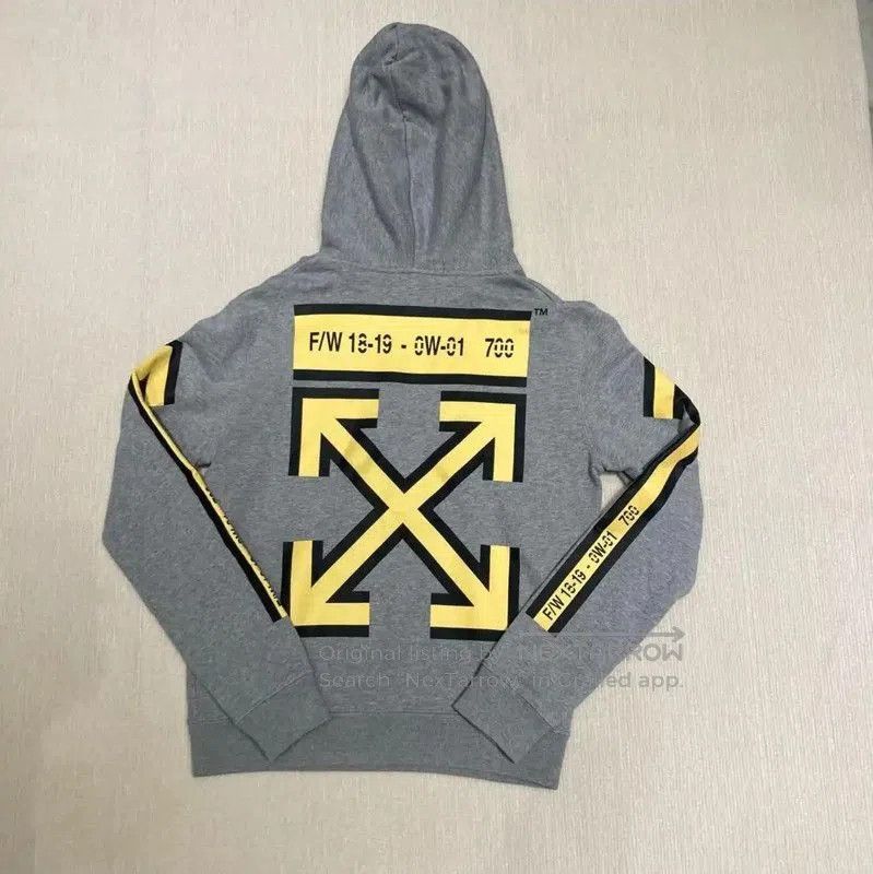 Off-White Off-White Gray Cotton Long Sleeve Hoodie . Size US S / EU 44-46 / 1 - 2 Thumbnail