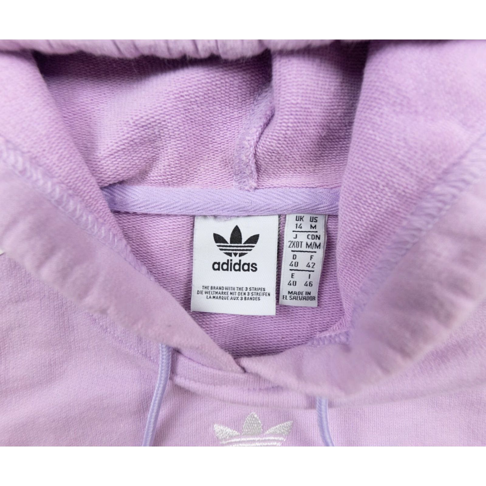 Adidas VINTAGE adidas Women's Pullover Hoodie Sweatshirt Casual Cropped Logo Purple M Size M / US 6-8 / IT 42-44 - 5 Thumbnail