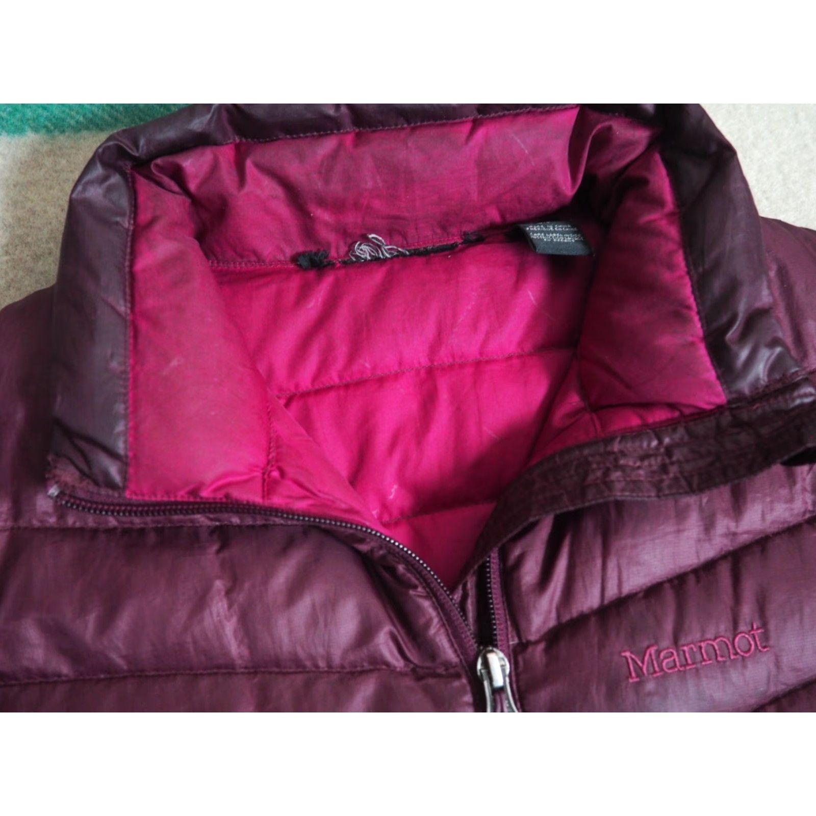Marmot MARMOT Jacket Women S Plum Purple Goose Down Full Zip Logo Outdoor Hiking Puffer Size S / US 4 / IT 40 - 5 Thumbnail