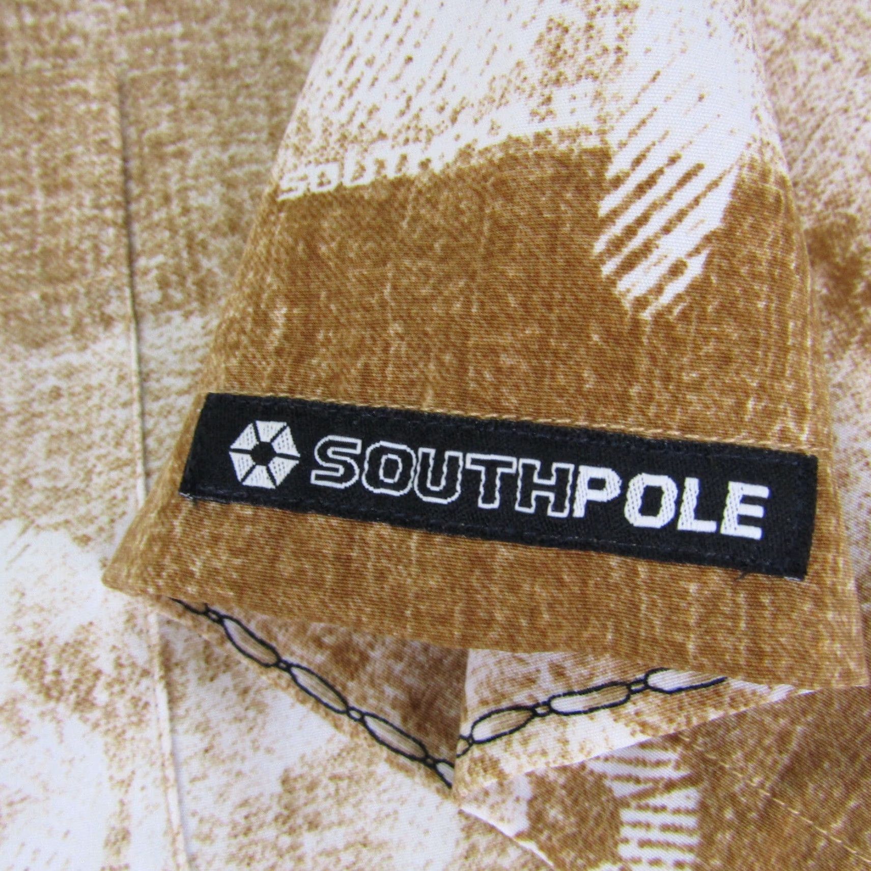 Southpole VINTAGE Southpole Shirt Mens 2XL Brown Button Up Camp Casual Short Sleeve Y2K Size US XXL / EU 58 / 5 - 3 Thumbnail
