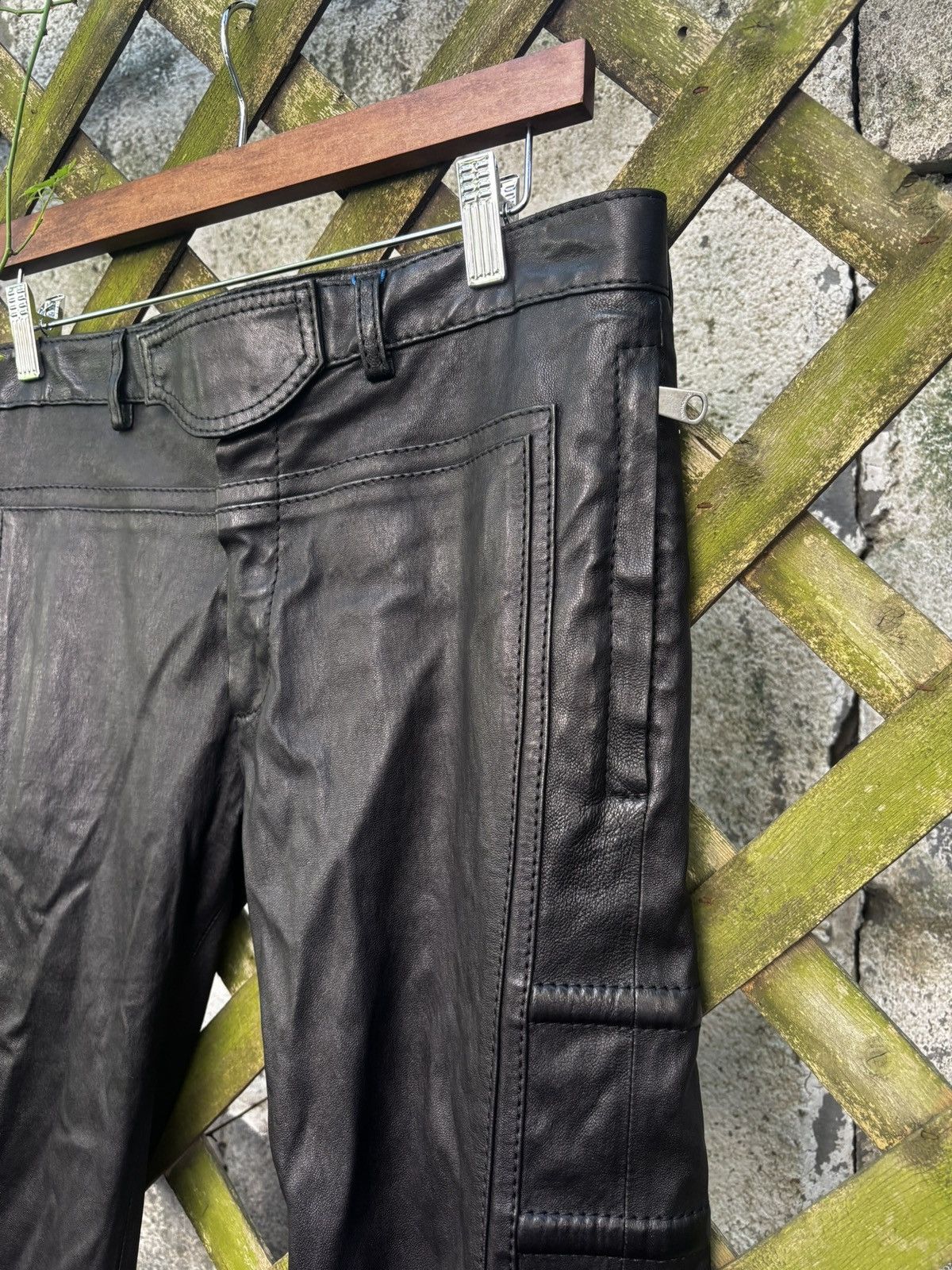 Dior Dior Homme AW08 Ribbed Leather Moto Pants Size US 30 / EU 46 - 3 Thumbnail