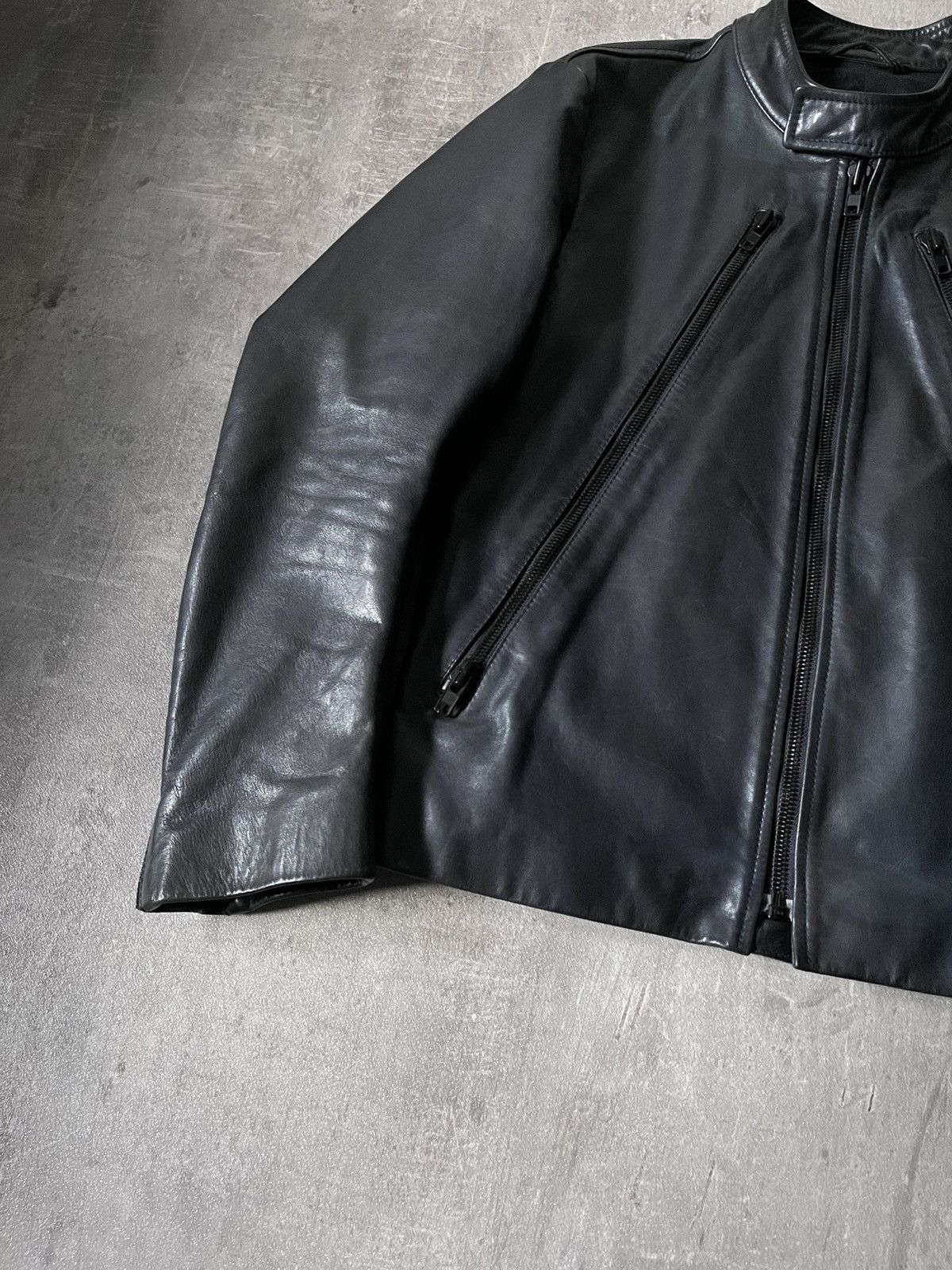 Maison Margiela Maison Margiela S/S 2011 5 zip leather jacket dark blue Size US M / EU 48-50 / 2 - 2 Thumbnail