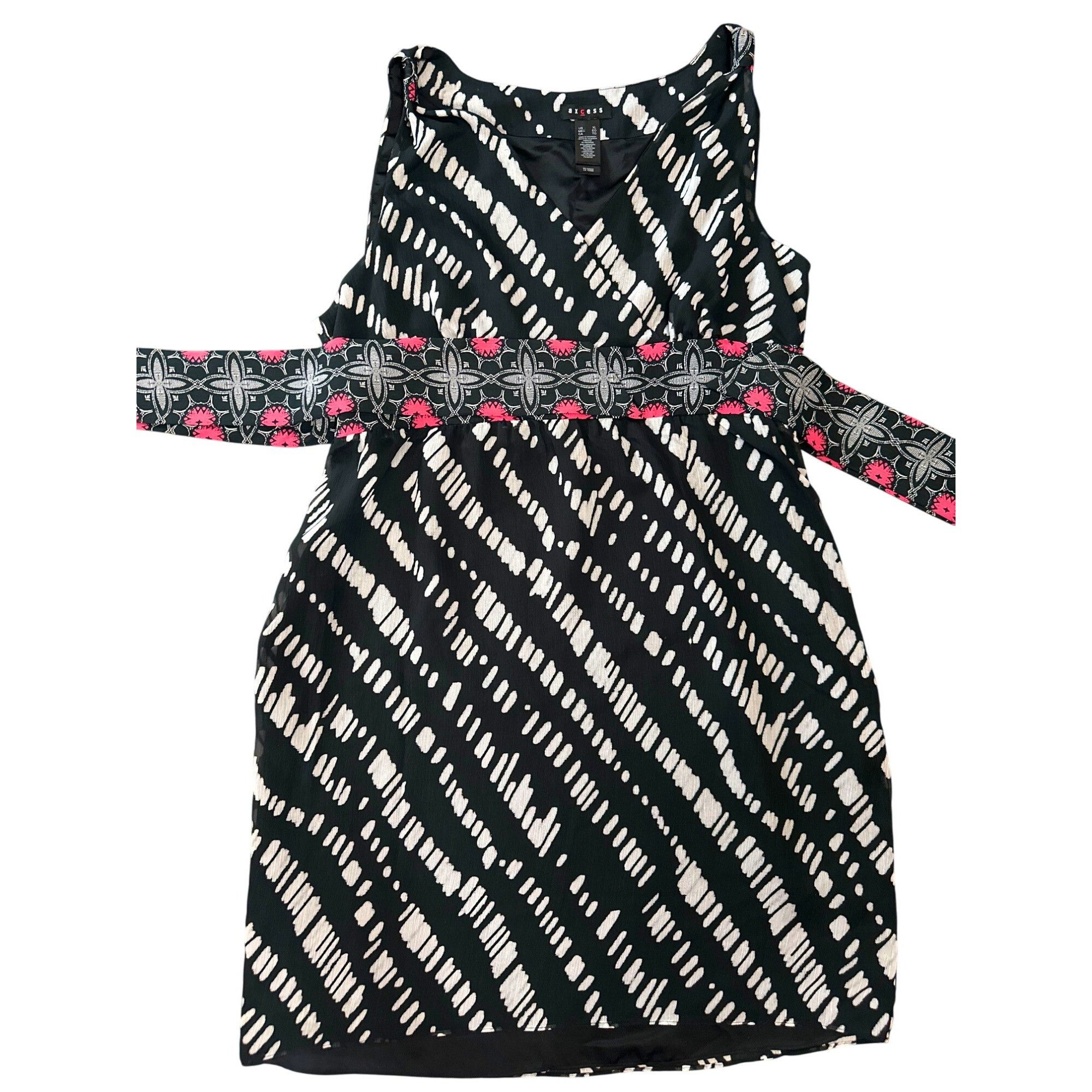 Other Axcess XL Abstract Cocktail Dress Artwear Sleeveless Side Zi Size XL / US 12-14 / IT 48-50 - 7 Thumbnail