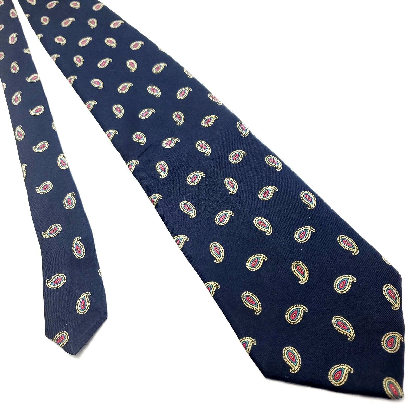 Christian Dior Monsieur Christian Dior Blue Silk Tie Woven Paisley Size ONE SIZE - 1 Thumbnail