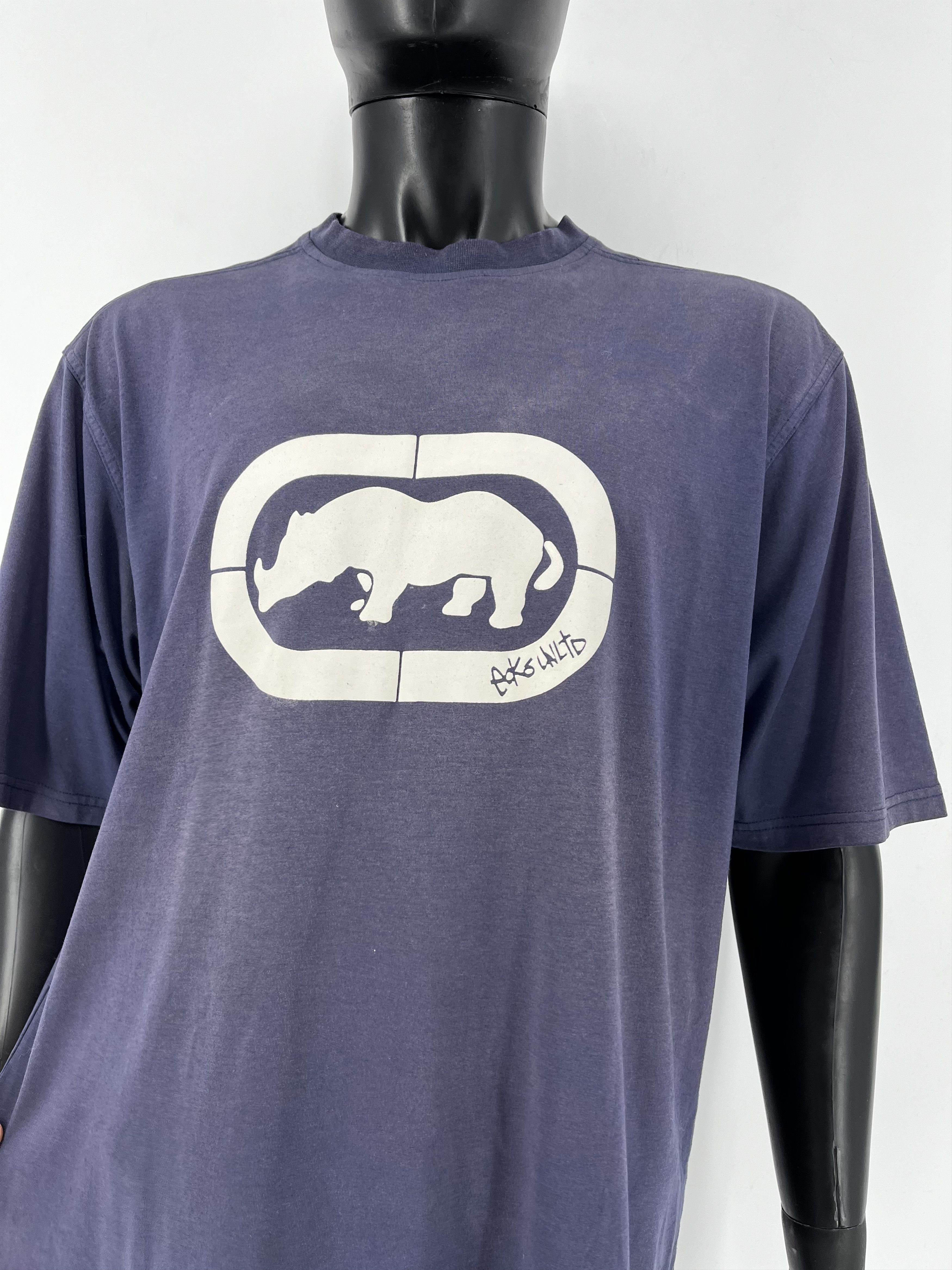 Ecko Unltd. Ecko Vintage Faded Rap Hip HoP T-Shirt Vintage Navy Tee Size US L / EU 52-54 / 3 - 8 Thumbnail