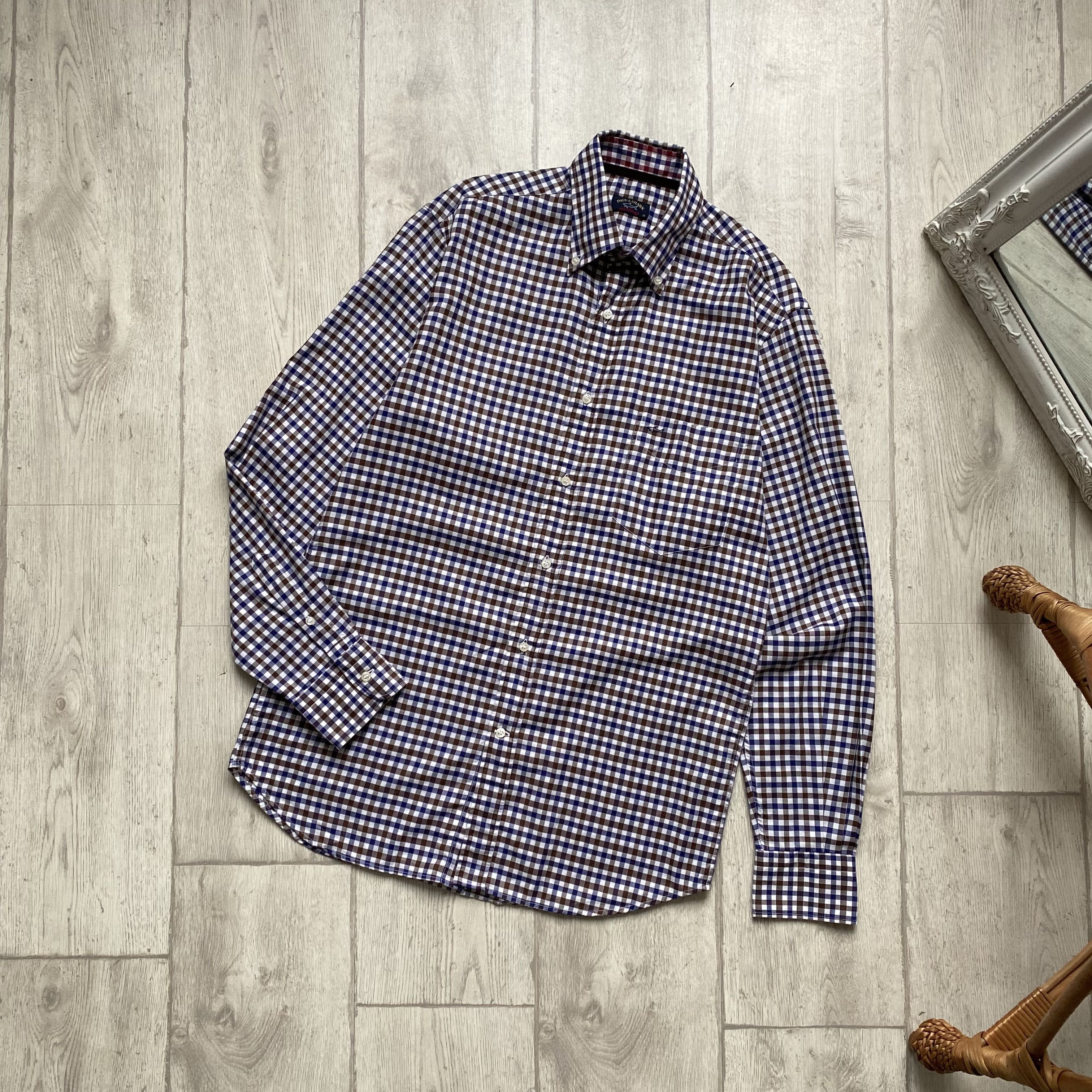 Paul & Shark 🛥️ Paul & Shark Yachting shirt checkered plaid small logo Size US M / EU 48-50 / 2 - 1 Thumbnail