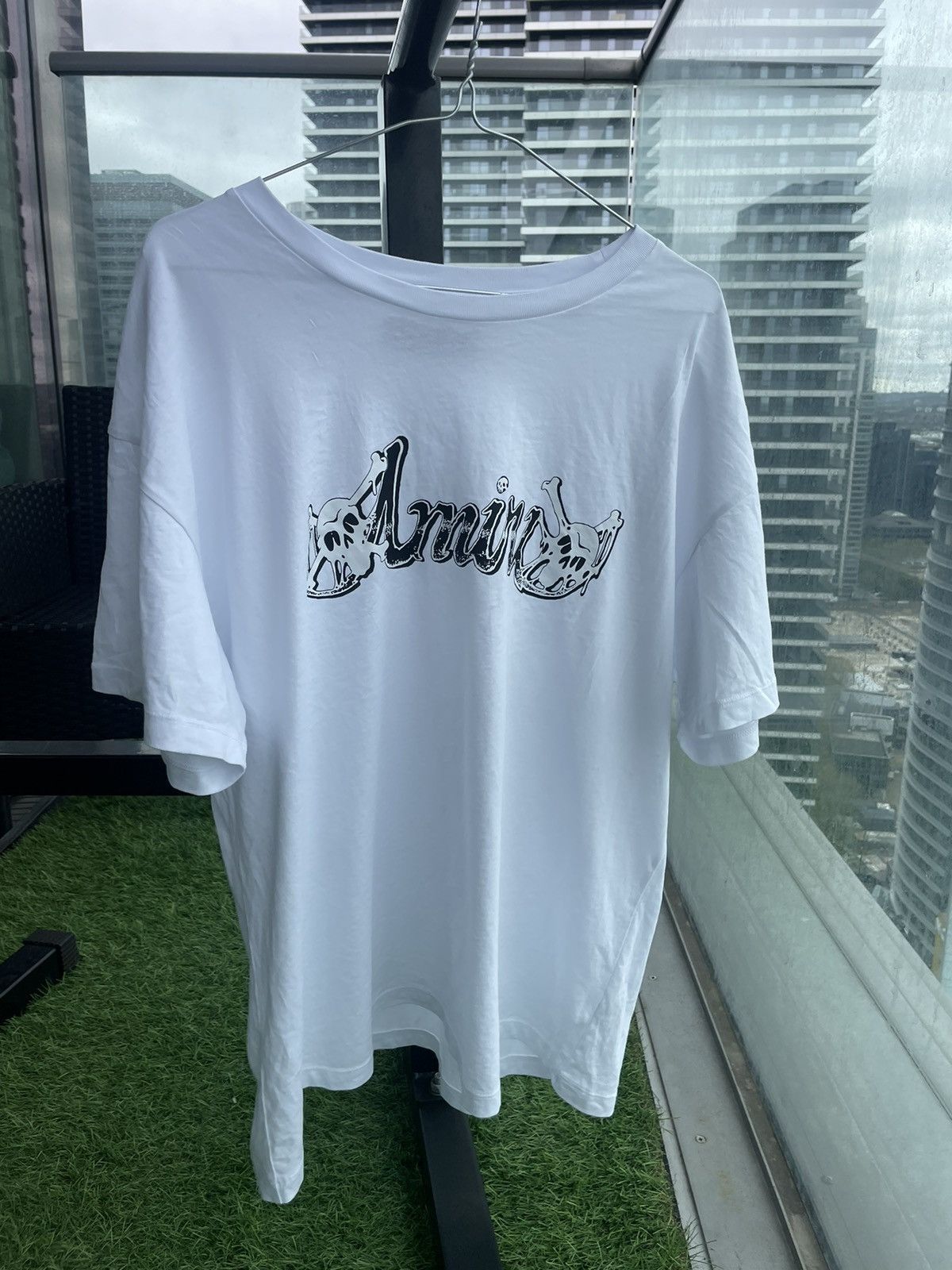 image of Amiri X Motley Crew Tee in White, Men's (Size XL)