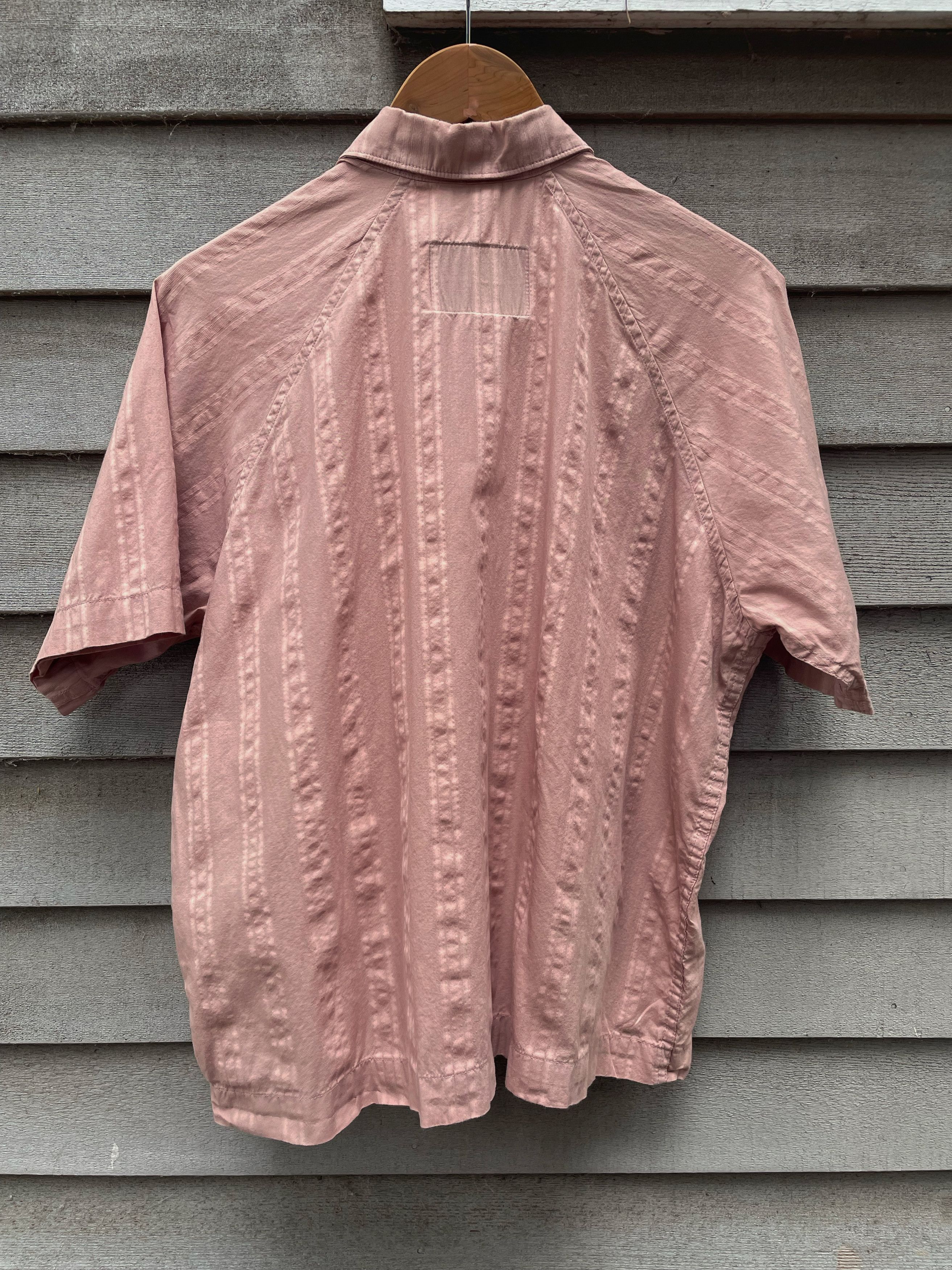 And Austin Raglan Dobby Striped Short-Sleeved Shirt in Dusty Pink Size US S / EU 44-46 / 1 - 2 Thumbnail