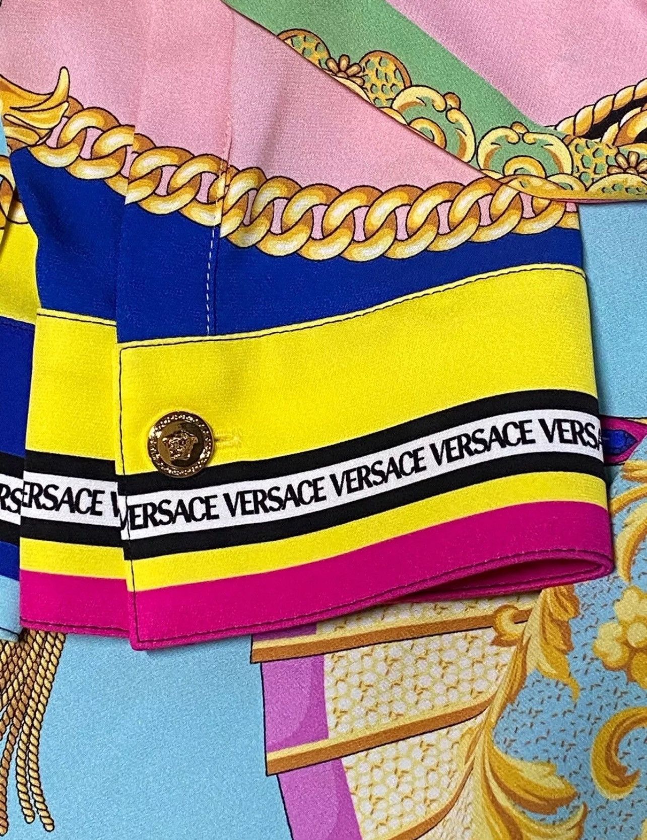 Versace Versace Ventagli Midi Shirt Dress size 48/us size 12 Size XL / US 12-14 / IT 48-50 - 14 Thumbnail