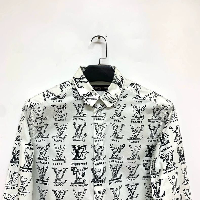 Louis Vuitton LOUIS VUITTON White gesture shirt Size US M / EU 48-50 / 2 - 2 Thumbnail