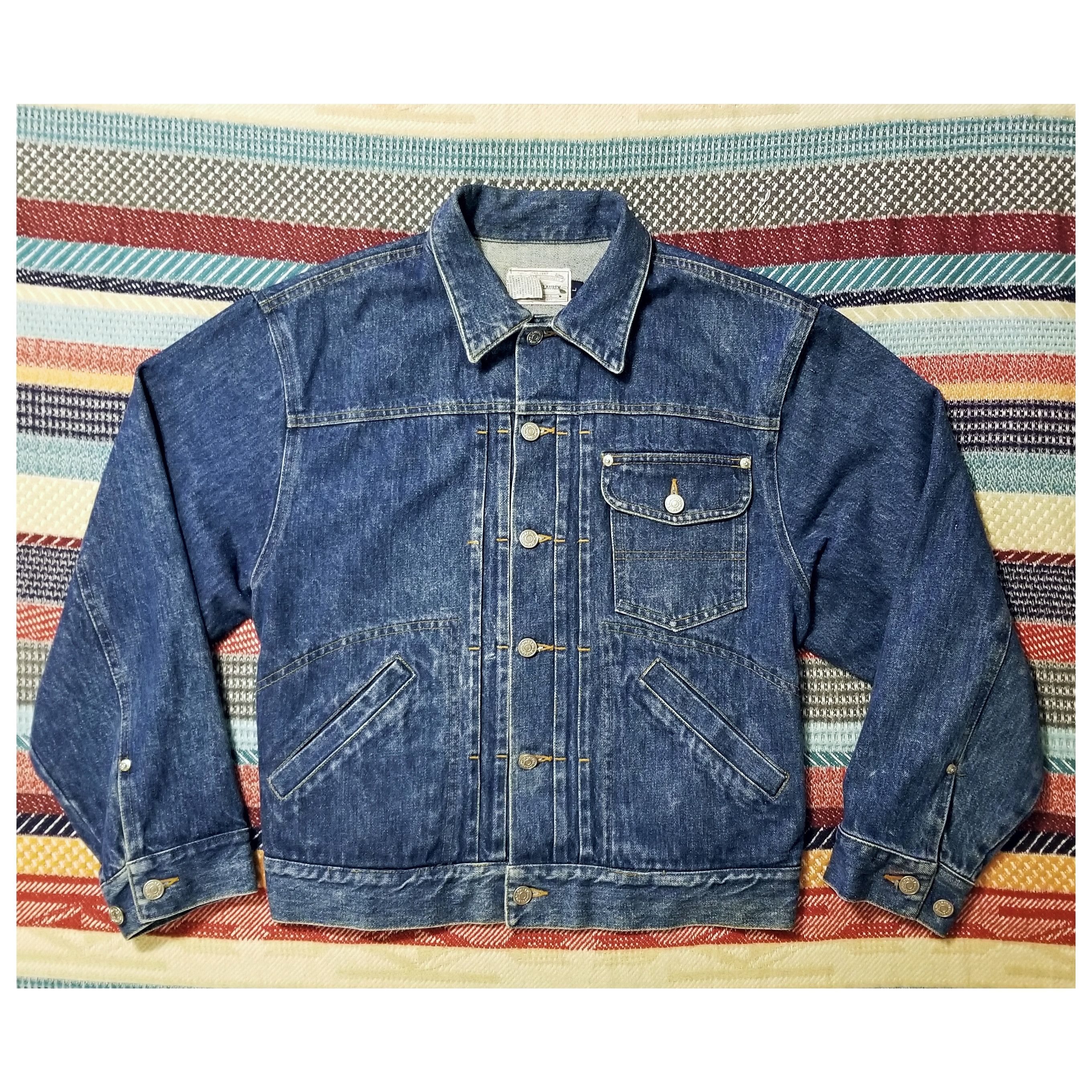 RRL Ralph Lauren VTG 80s POLO RALPH LAUREN DENIM JACKET- WOMEN'S SIZE LARGE Size L / US 10 / IT 46 - 3 Thumbnail