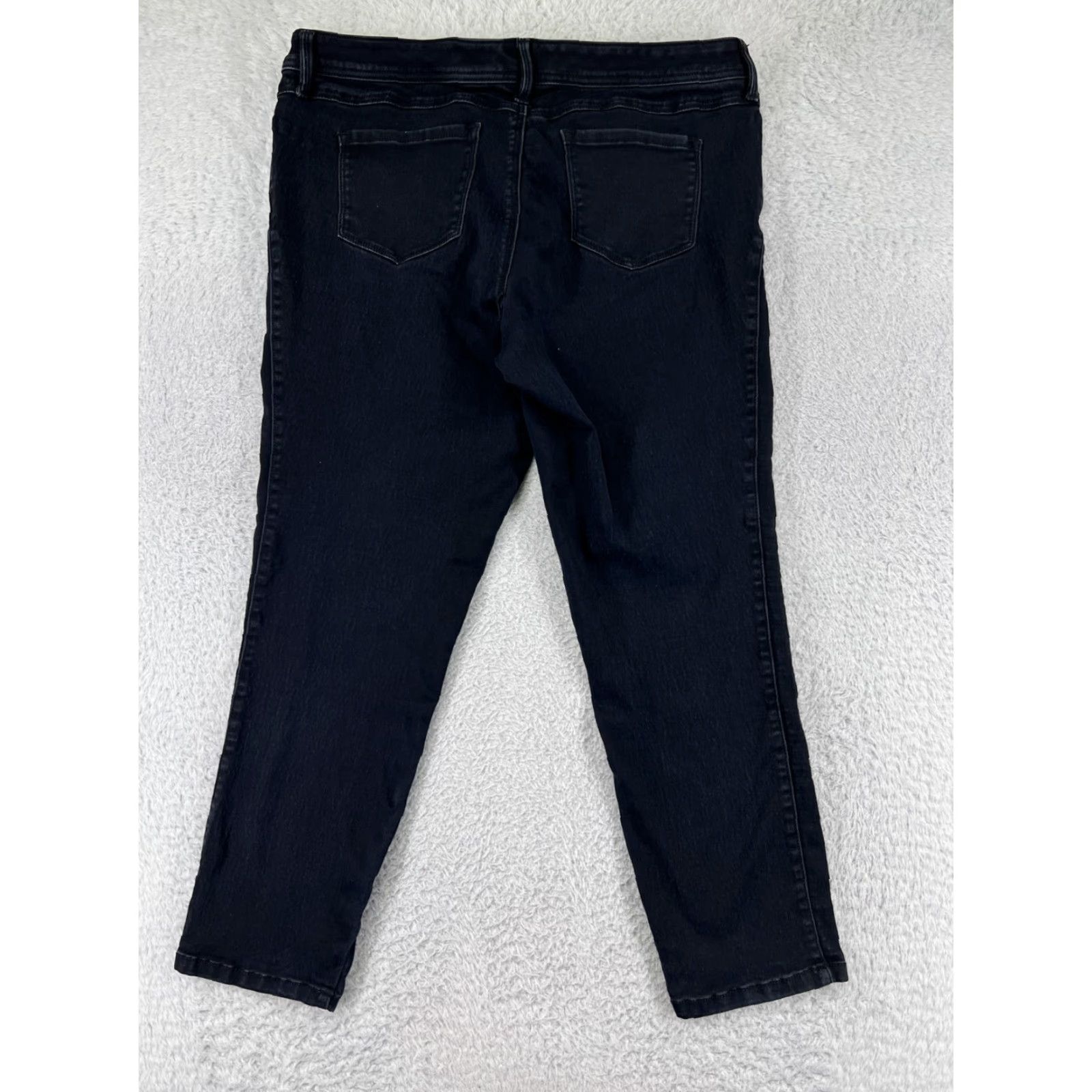 Torrid Torrid Jeans Women 18 Black Luxe Skinny Sateen Denim Cotton Blend High Rise 5-Pocket Regular Fit Twill Col Size 40" / US 18 - 2 Thumbnail